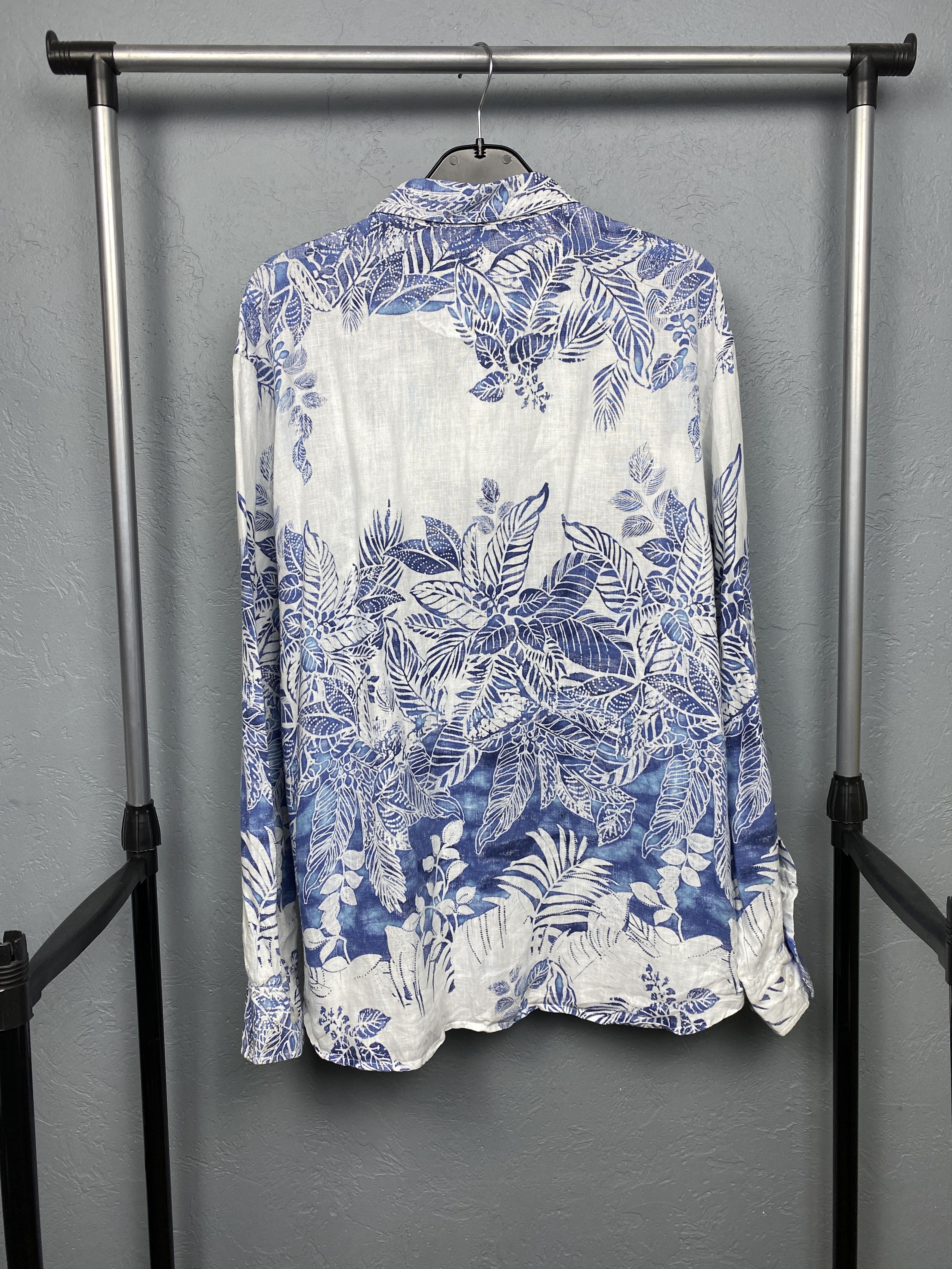 Tommy Bahama Tommy Bahama Vintage Mens LINEN Hawaiian Shirt Size US L / EU 52-54 / 3 - 7 Thumbnail