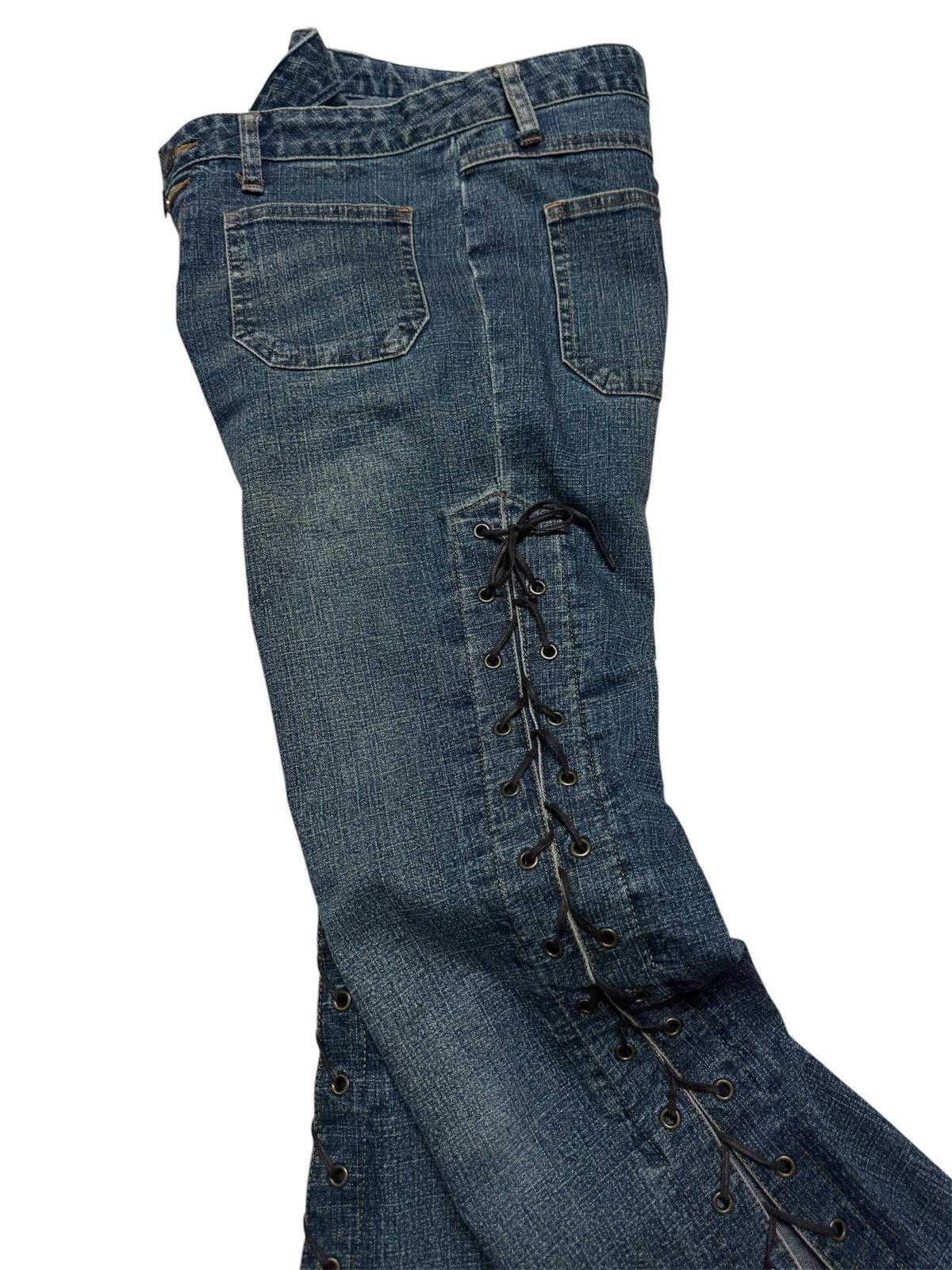 Tornado Mart BELL BOTTOM TORNADO MART STYLE LACE-UP 90s BUSHPANTS BOOTCUT Size US 29 - 12 Thumbnail