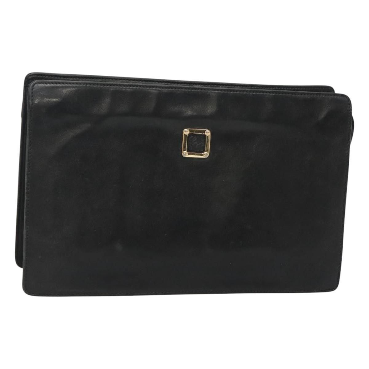 Loewe Loewe Anagram Clutch Bag Leather Size ONE SIZE - 1 Thumbnail