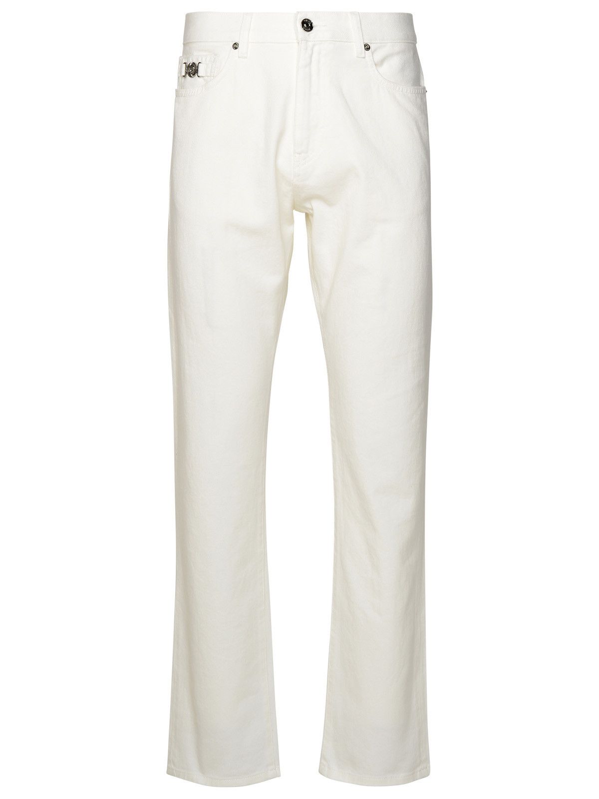 image of Versace White Cotton Jeans, Men's (Size 31)