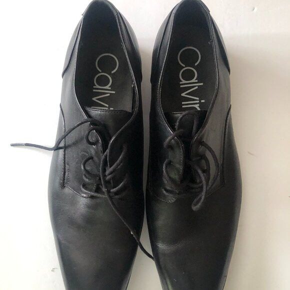 Calvin Klein Calvin Klein men's black leather dress shoes size: 11 Size US 11 / EU 44 - 3 Thumbnail
