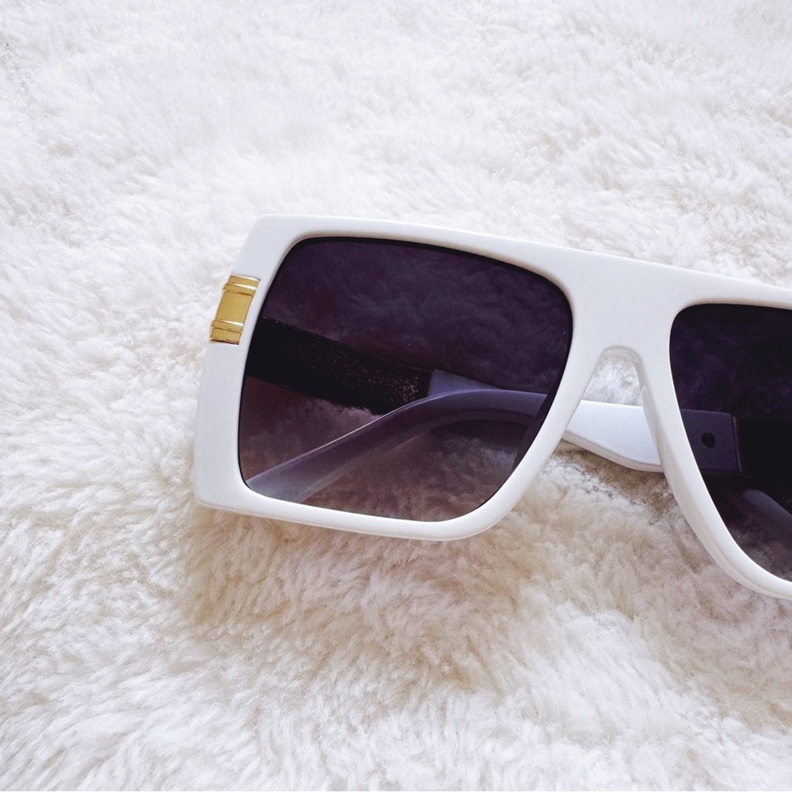 Other Inez White Oversized Square Sunglasses Size ONE SIZE - 2 Thumbnail