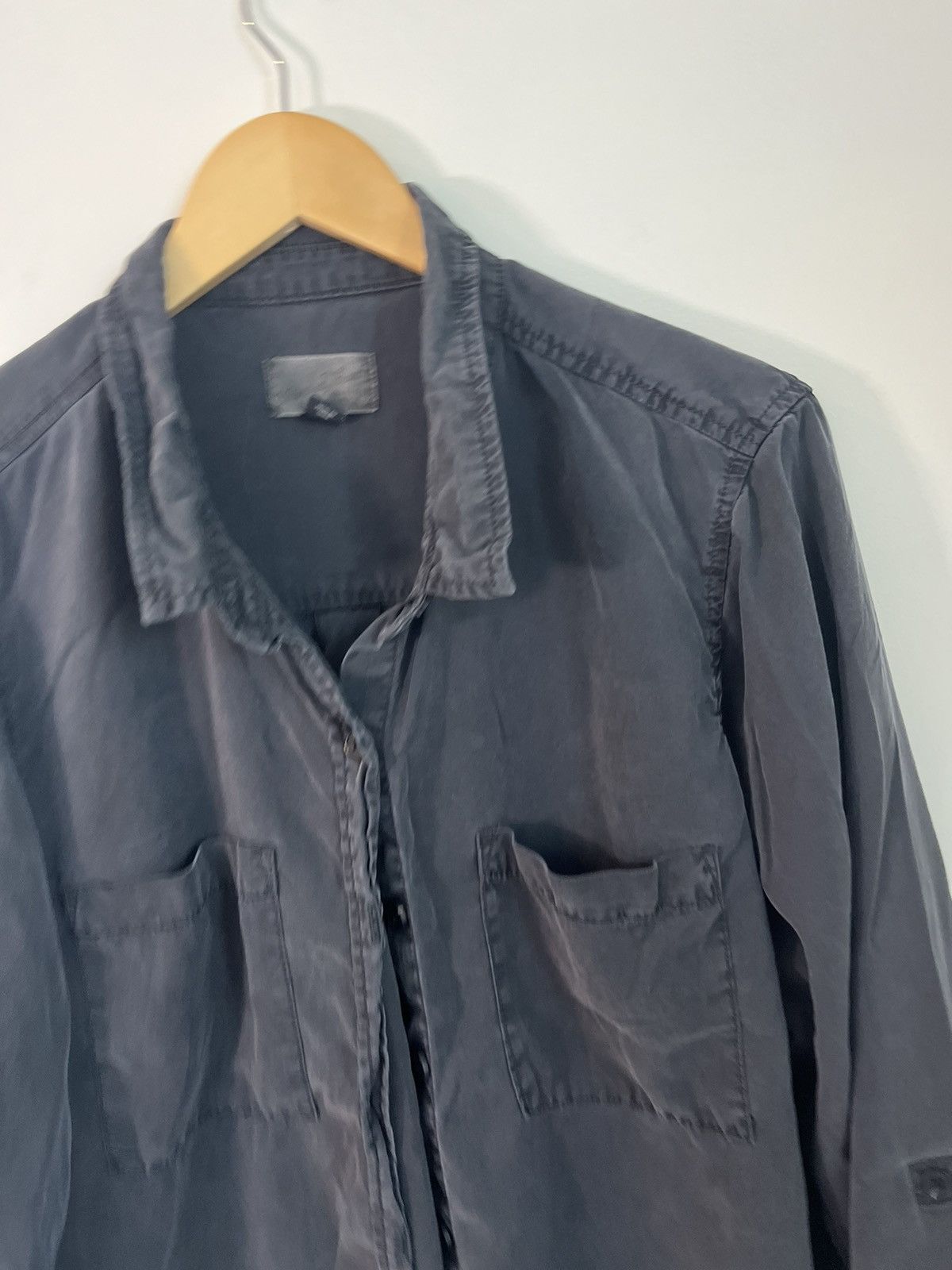 Vintage Sun Faded Blank Black Distressed Button Shirt Size US L / EU 52-54 / 3 - 2 Thumbnail