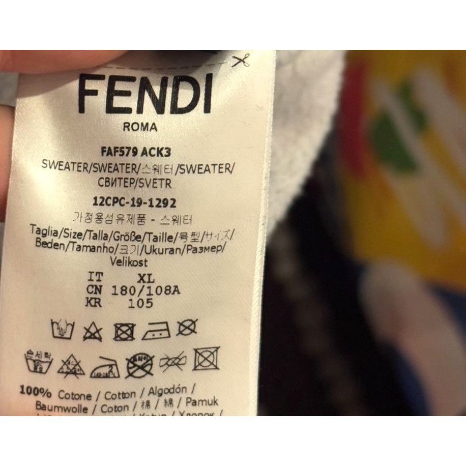 Fendi Fendi XL Camouflage Panel Hoodie Sweater 100% Cotton Black & Size XL / US 12-14 / IT 48-50 - 6 Thumbnail