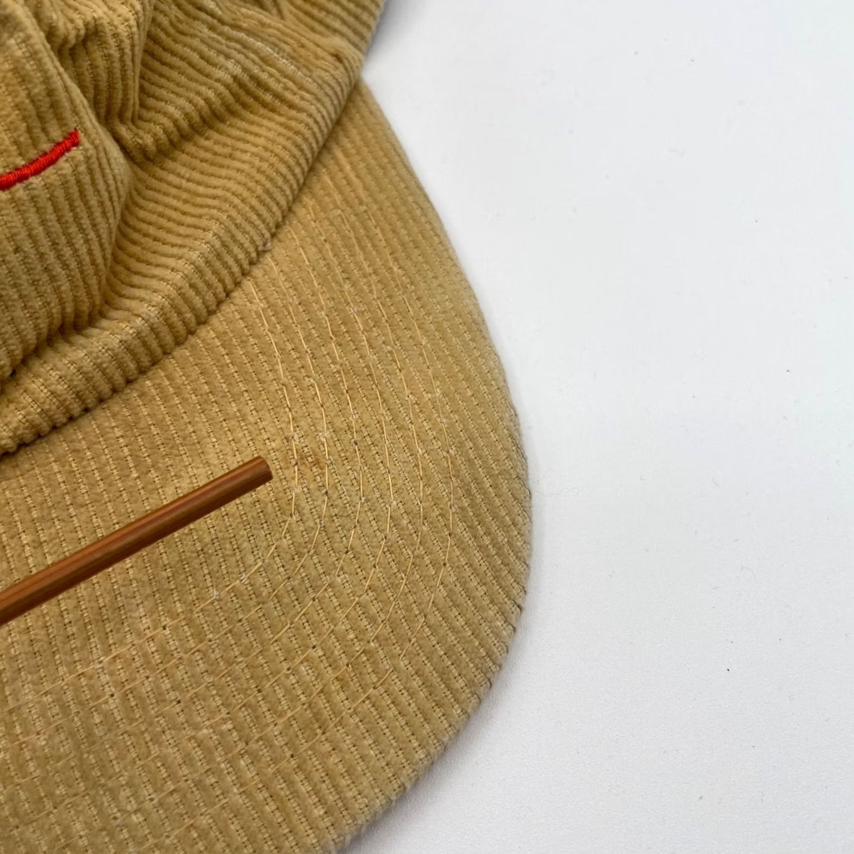 Vintage VINTAGE For The City Hat Cap Mens Beige Embroidered Cotton Corduroy Snapback Size ONE SIZE - 3 Thumbnail