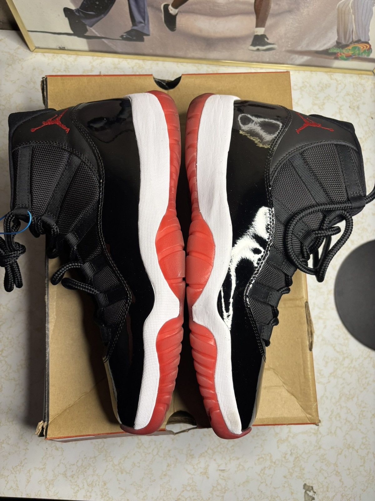 Jordan Brand Air Jordan 11 Retro Bred Size US 12 / EU 45 - 4 Thumbnail