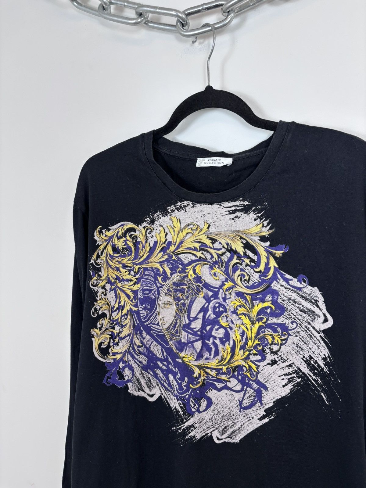 Versace Versace Collection Men’s Baroque Print Black Long Sleeve Tee Size US L / EU 52-54 / 3 - 3 Thumbnail