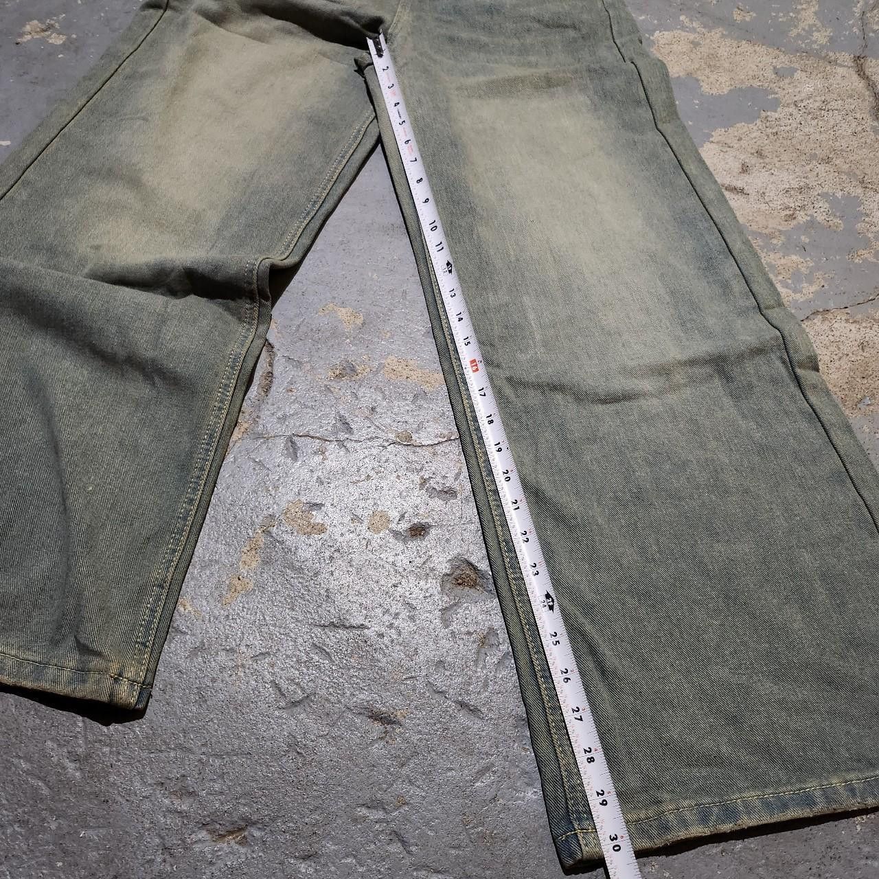 Japanese Brand Y2k/2000s baggy loose fit faded denim jeans Size US 28 / EU 44 - 5 Thumbnail