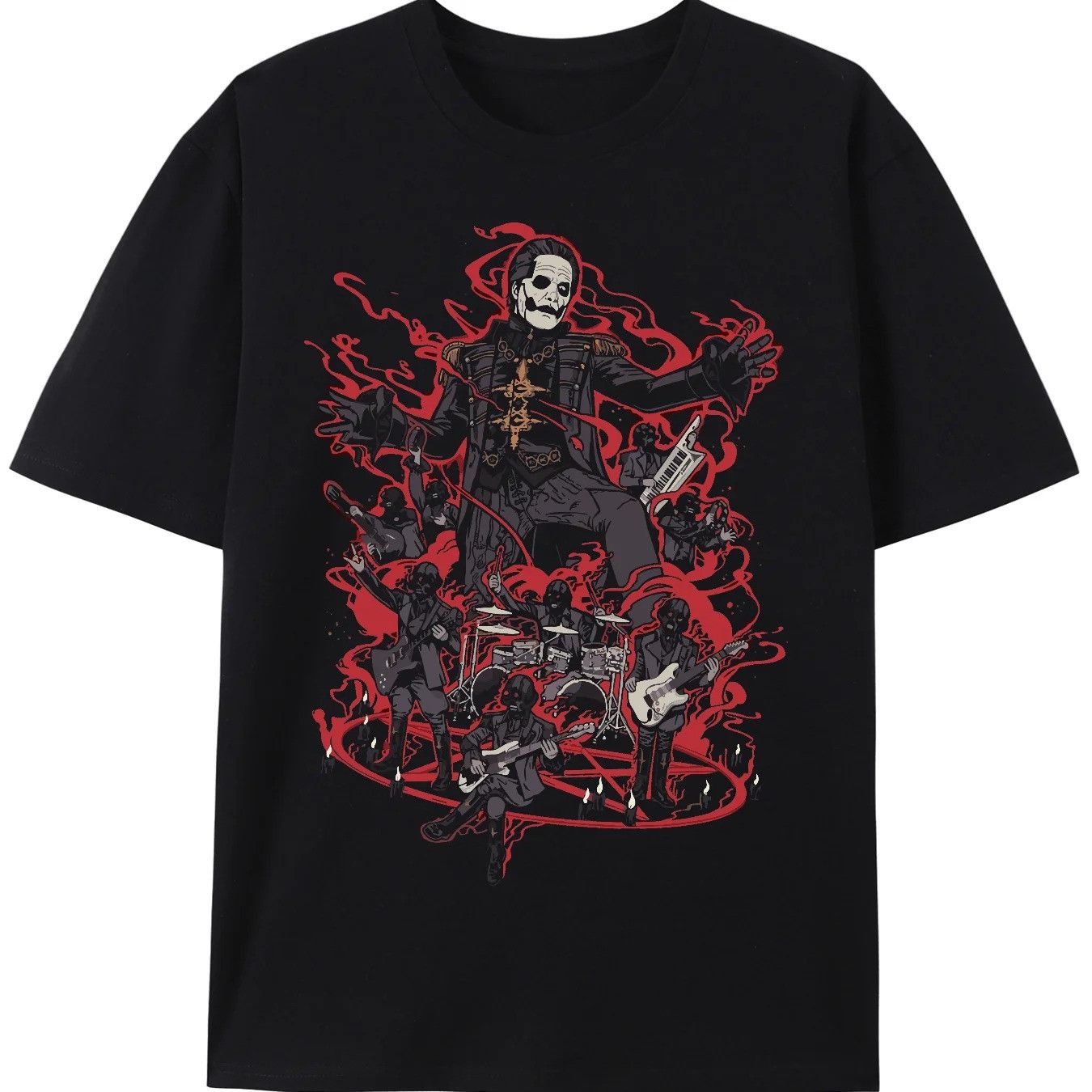 Vintage Ghost Music Heavy Metal Rock T-Shirt Size US XL / EU 56 / 4 - 1 Thumbnail