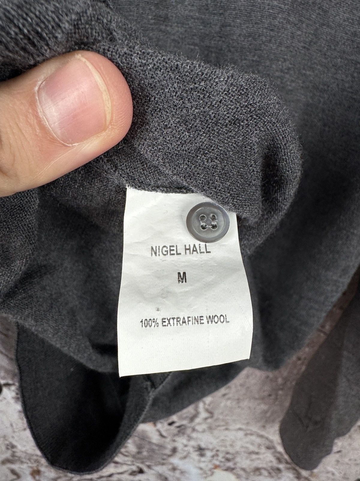 Reiss Nigel Hall Men’s Long Sleeve Polo Sweater Dark Gray Size M Size US M / EU 48-50 / 2 - 7 Thumbnail