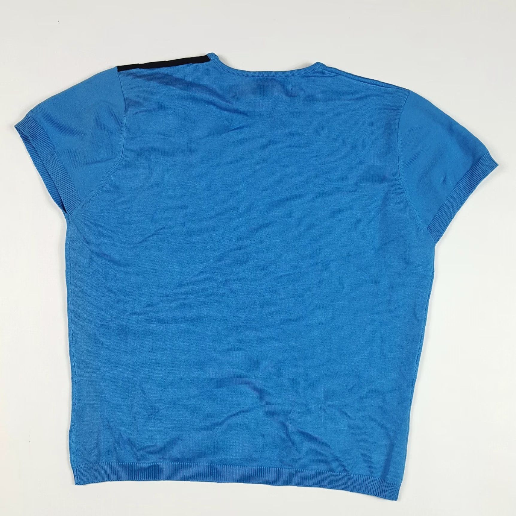 Vintage VINTAGE Jamie Sadock Blue Silk Knit Women's Small Short Sleeve Golf Outdoor Shirt Top Size S / US 4 / IT 40 - 5 Thumbnail