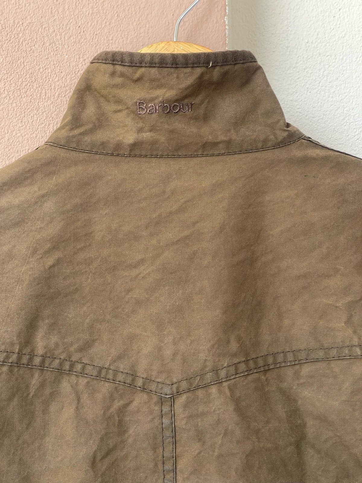 Barbour × Vintage Vintage Barbour Utility Waxed Jacket Size L / US 10 / IT 46 - 11 Thumbnail