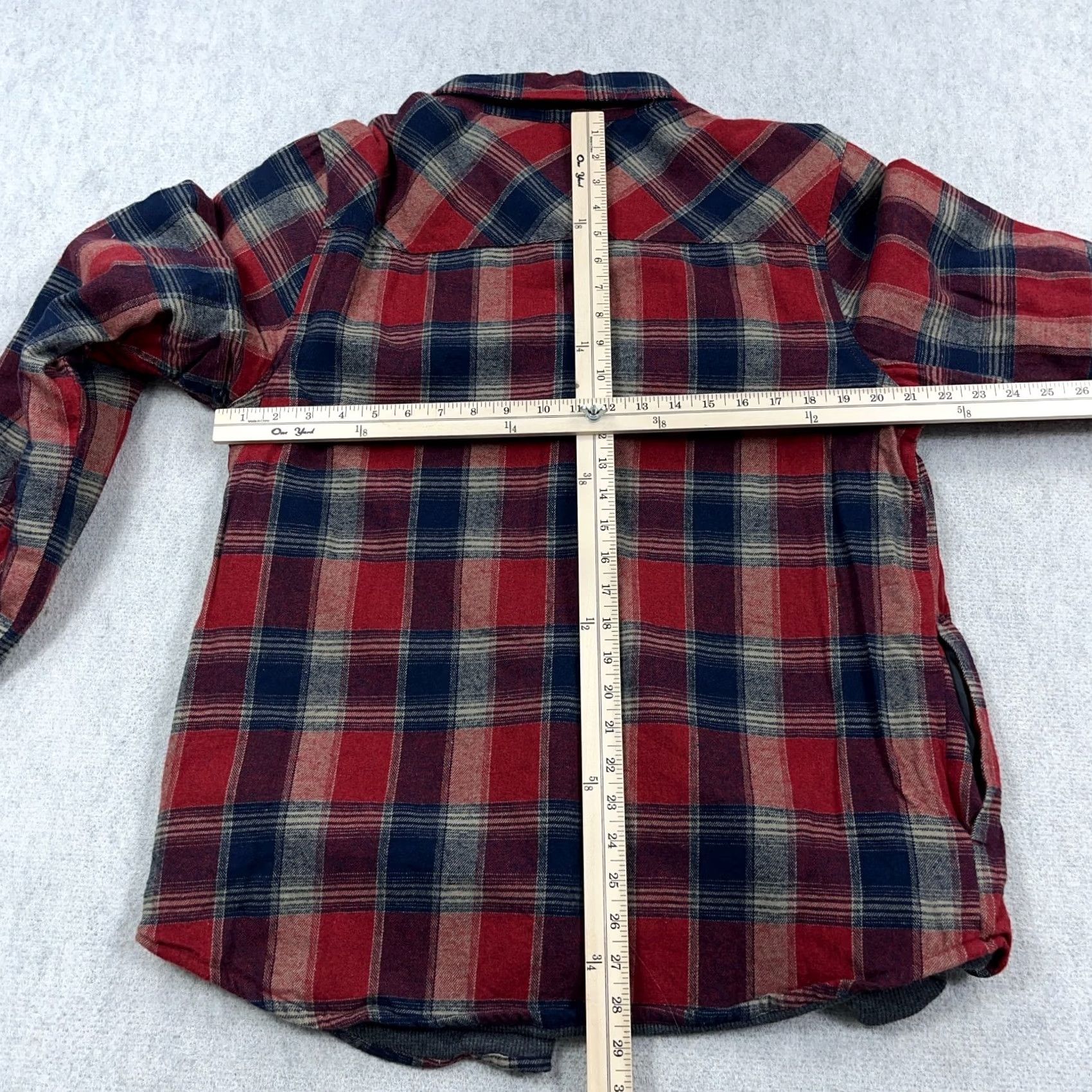 Vintage Legendary Whitetails Shacket Men Large Red Blue Flannel Shirt Jacket Lined Size US L / EU 52-54 / 3 - 7 Thumbnail
