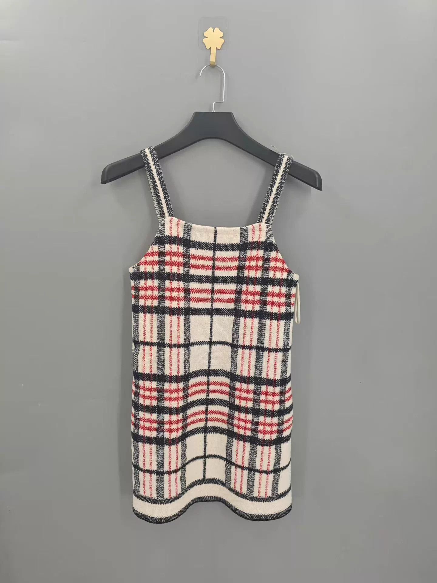 Dior Dior women's all-over check knit cami dress 38 99 Size S / US 4 / IT 40 - 1 Thumbnail
