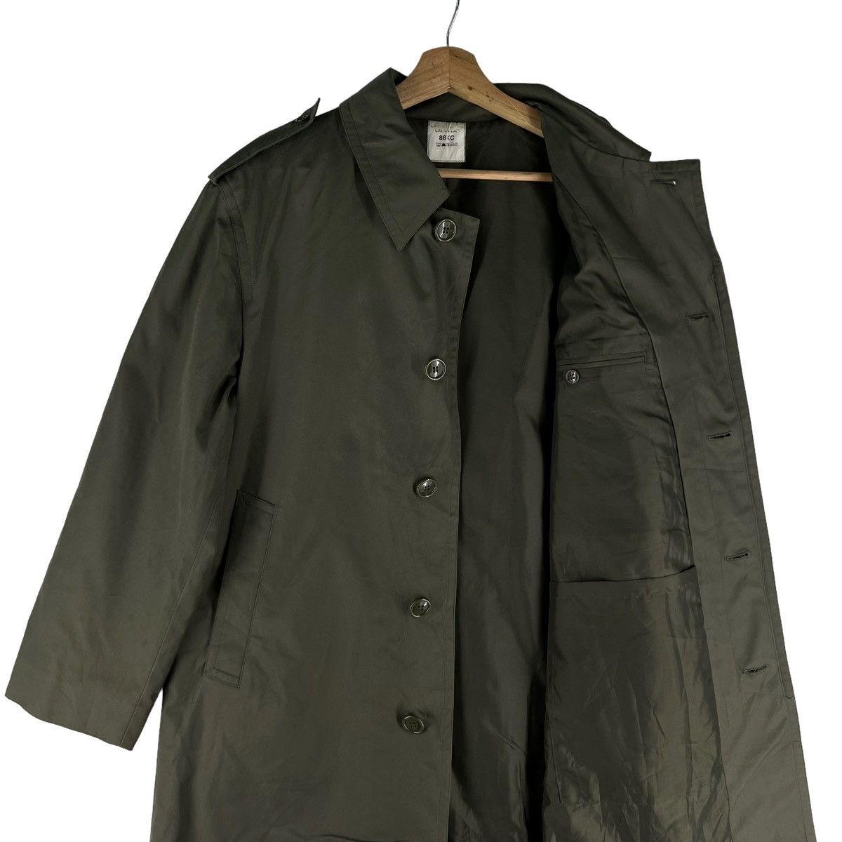 Vintage 🔥VINTAGE LONG JACKET FLY MILITARY USA ARMY DOUBLE COLLAR Size US M / EU 48-50 / 2 - 8 Thumbnail