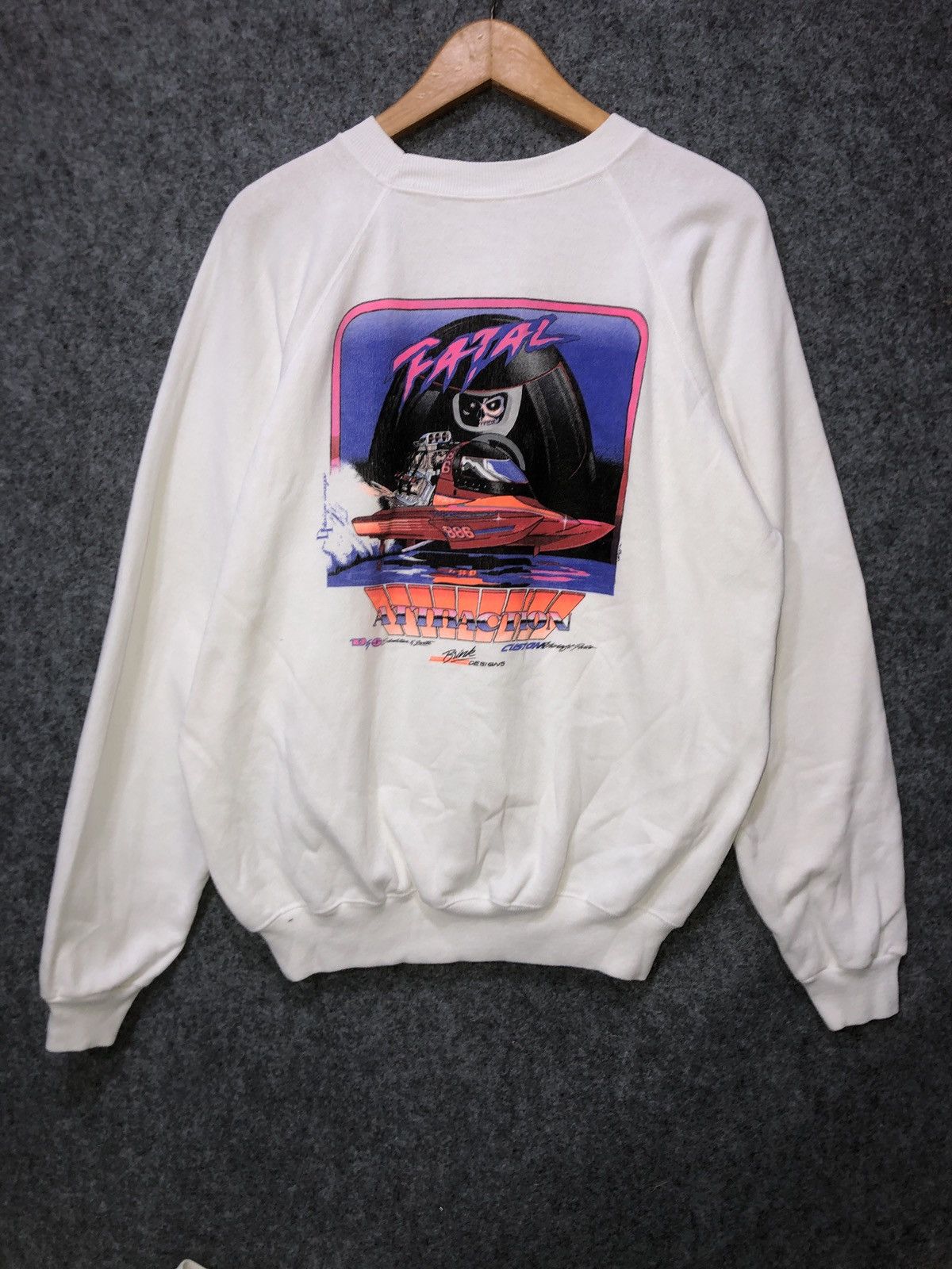 Vintage Vintage Fatal Attraction Race Boat Sweatshirt Size US XL / EU 56 / 4 - 1 Thumbnail