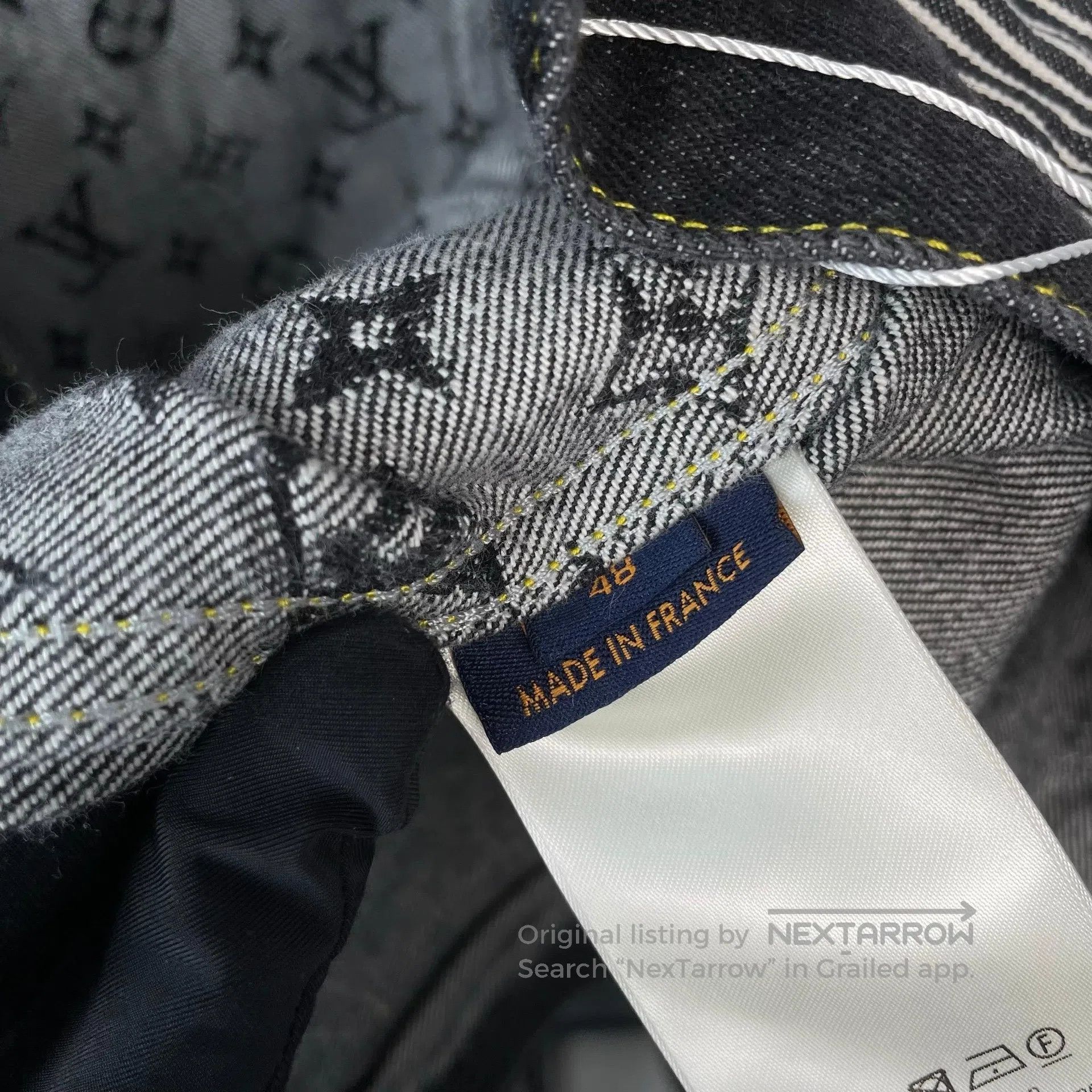 Louis Vuitton Louis Vuitton Black Full Logo Patchwork Denim Jacket| Size US M / EU 48-50 / 2 - 9 Thumbnail