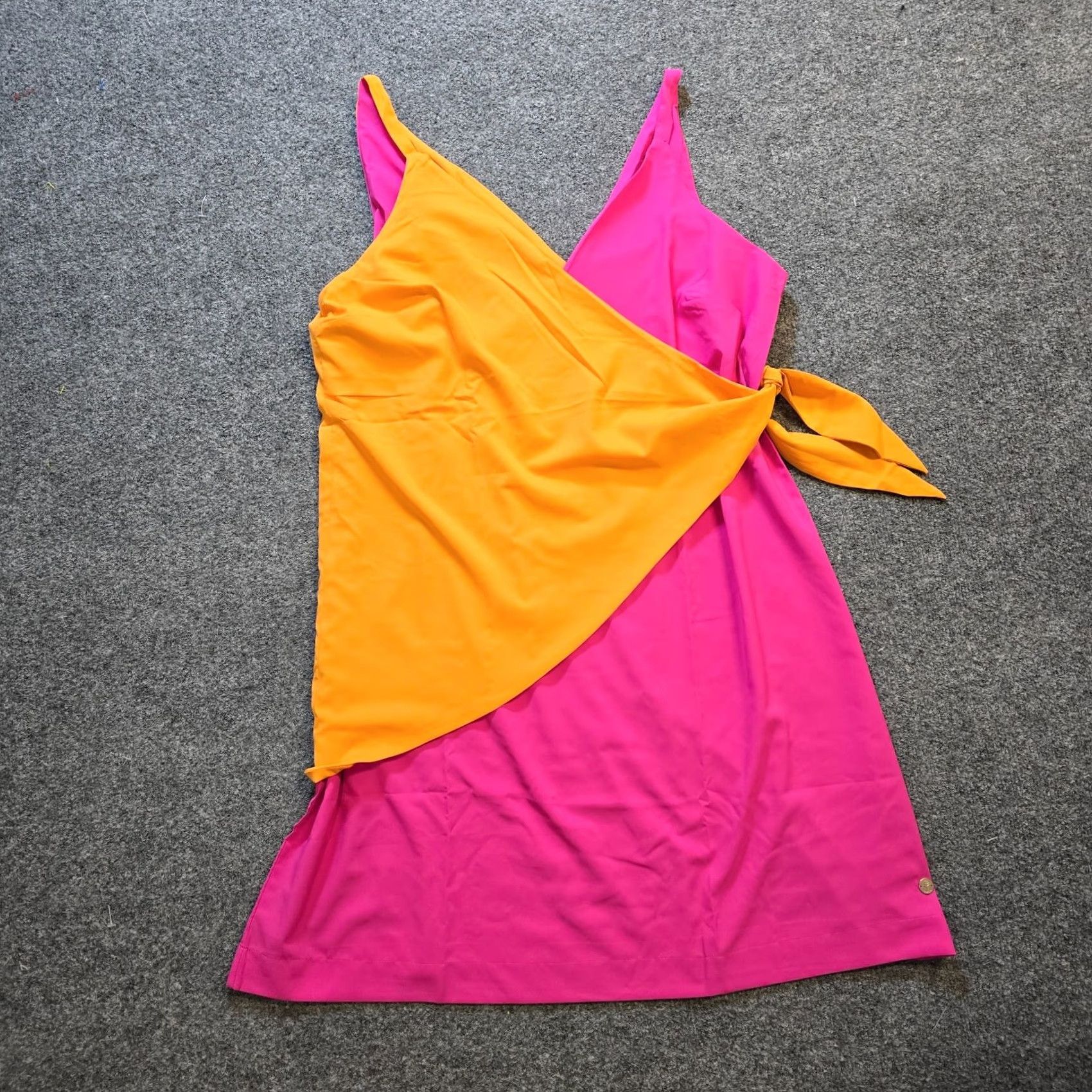 Pinko VINTAGE Coolibar Dress Women XL Pink Orange Vizcaya Wrap Stretch UPF Capsule Beachy Size XL / US 12-14 / IT 48-50 - 2 Thumbnail
