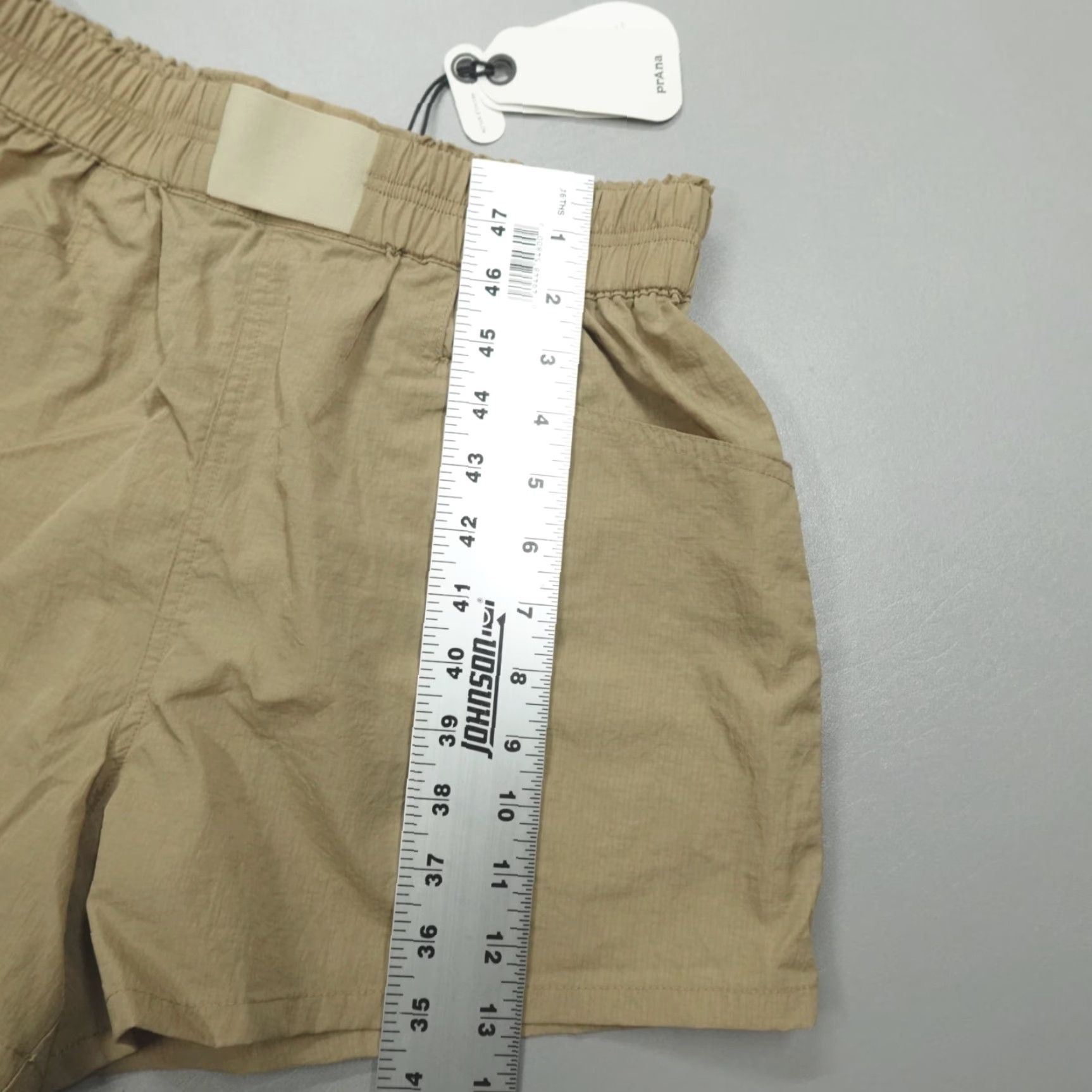 Prana prAna Crossback Shorts Nomad Tan Women's Size S Nylon Hiking Elastic Waist Regular Activewear Summer 3 in Inseam Womens X Nylon? Size 28" / US 6 / IT 42 - 5 Thumbnail