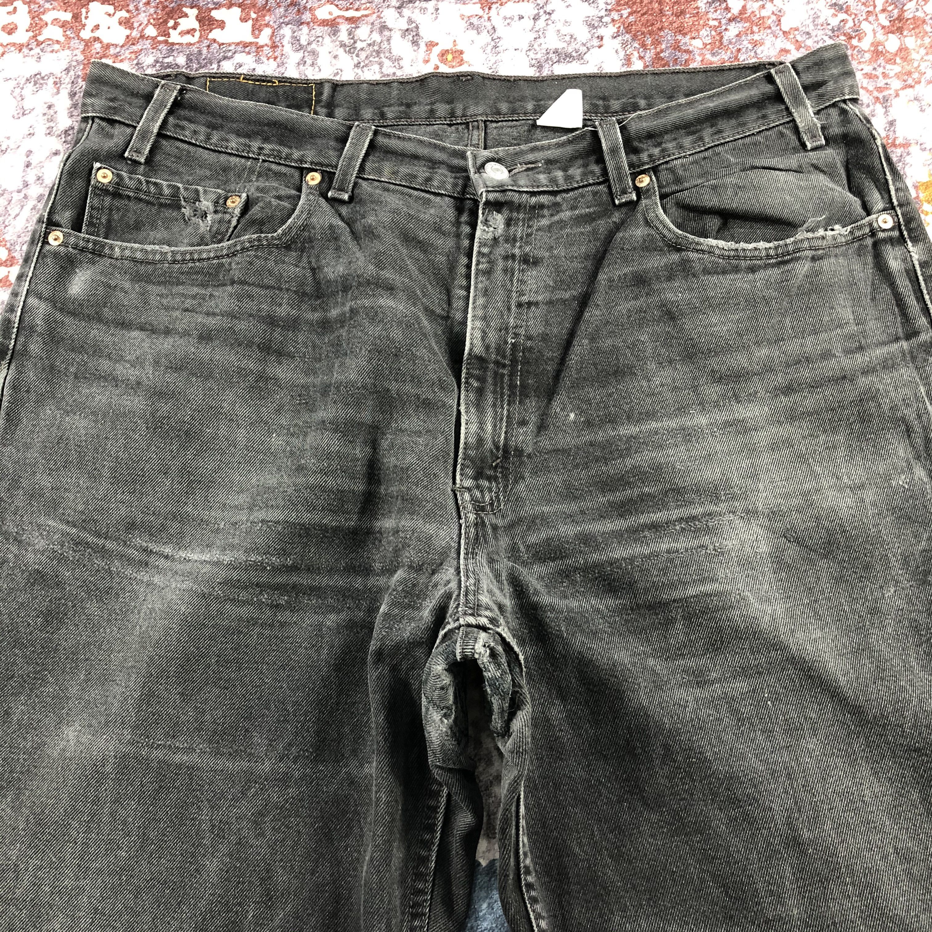 Levi's × Vintage Vintage 90s Faded Black Levis 550 Jeans-JM2571 Size US 40 / EU 56 - 3 Thumbnail