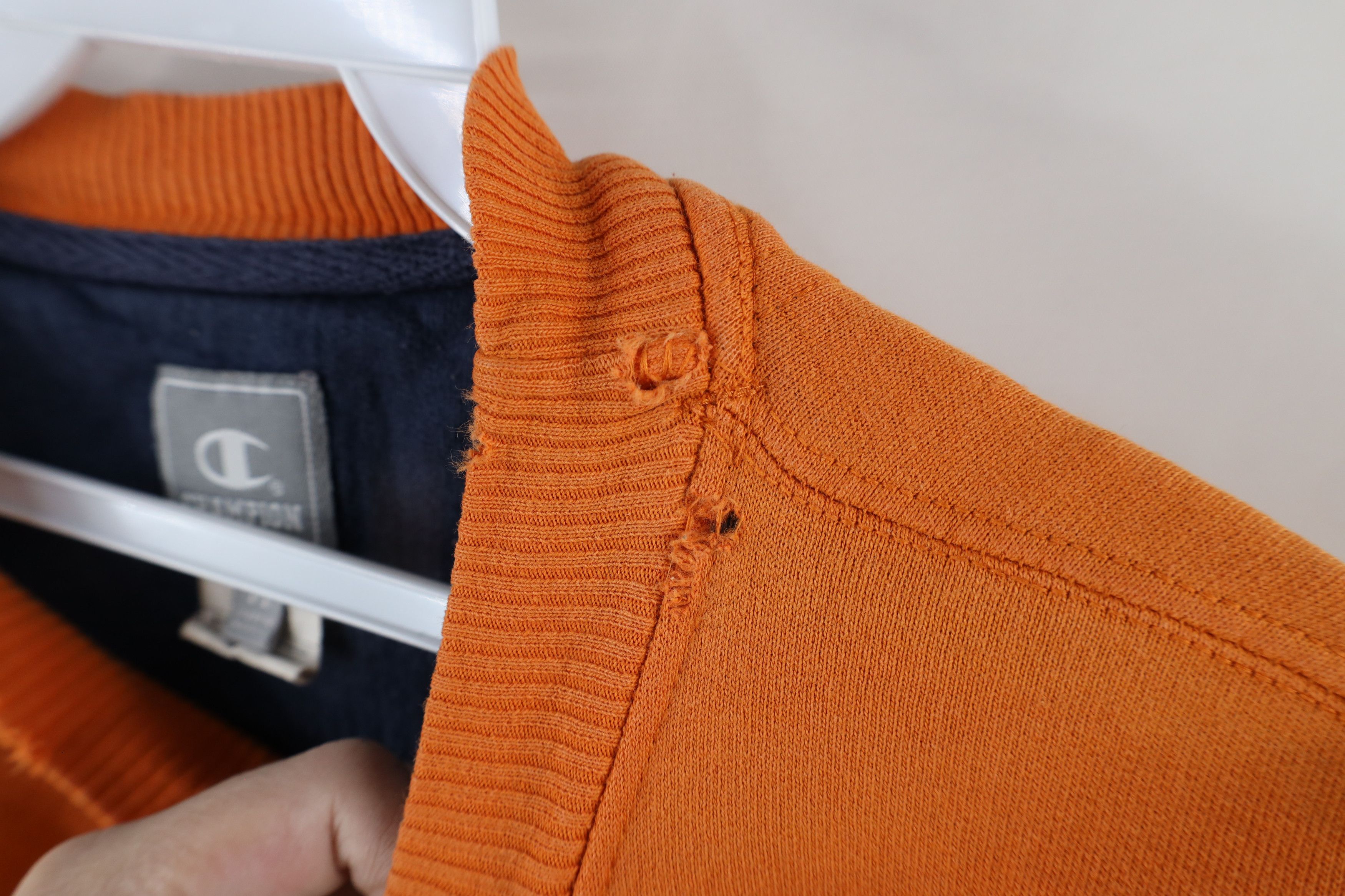 Champion × Vintage Vintage 90s Champion Boxy Fit Crewneck Sweatshirt Orange Size US M / EU 48-50 / 2 - 6 Thumbnail
