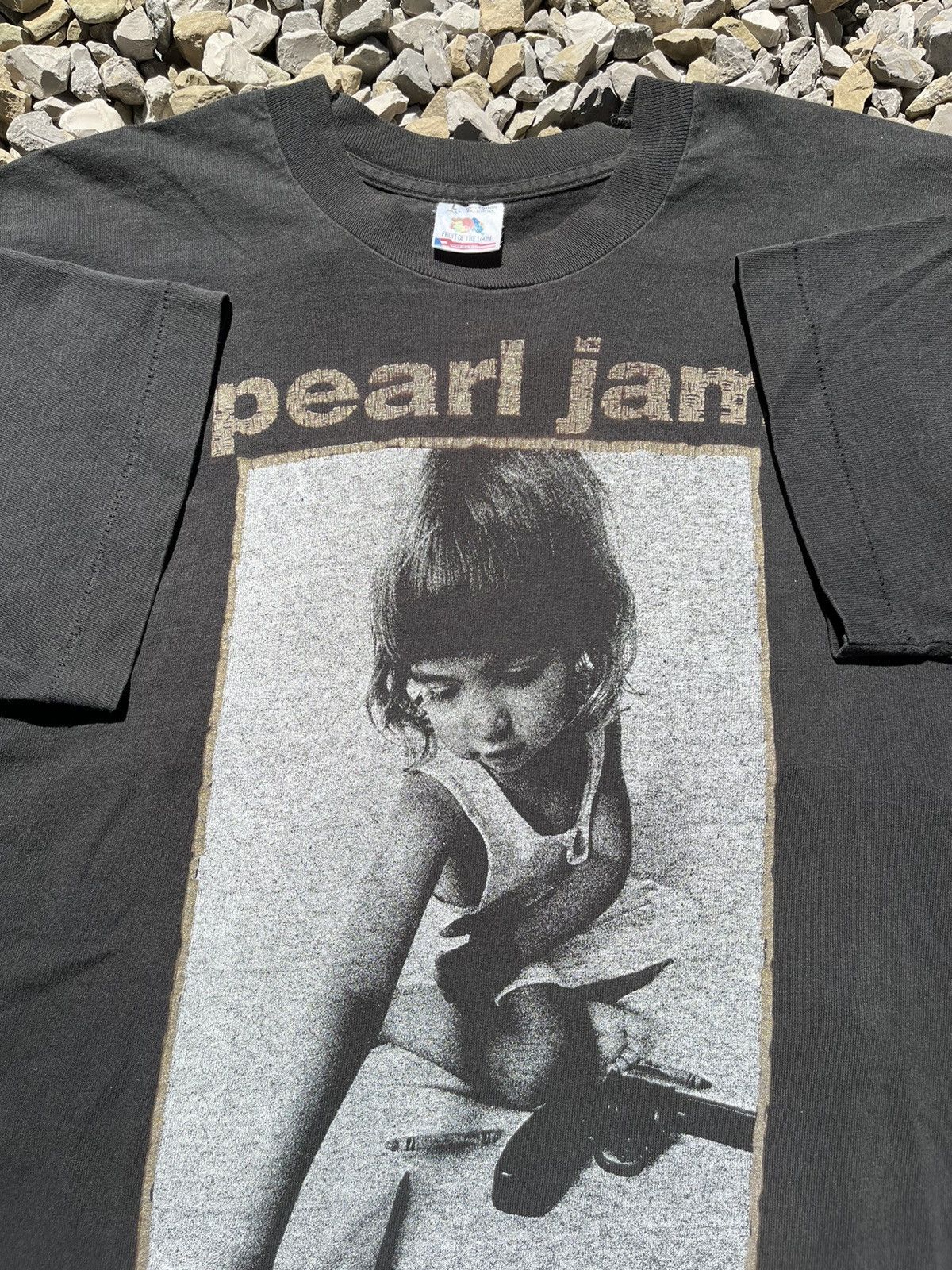 image of Band Tees x Fruit Of The Loom Vintage 1992 Fruit Of The Loom Pearl Jam Choices Graphic Tee in Black