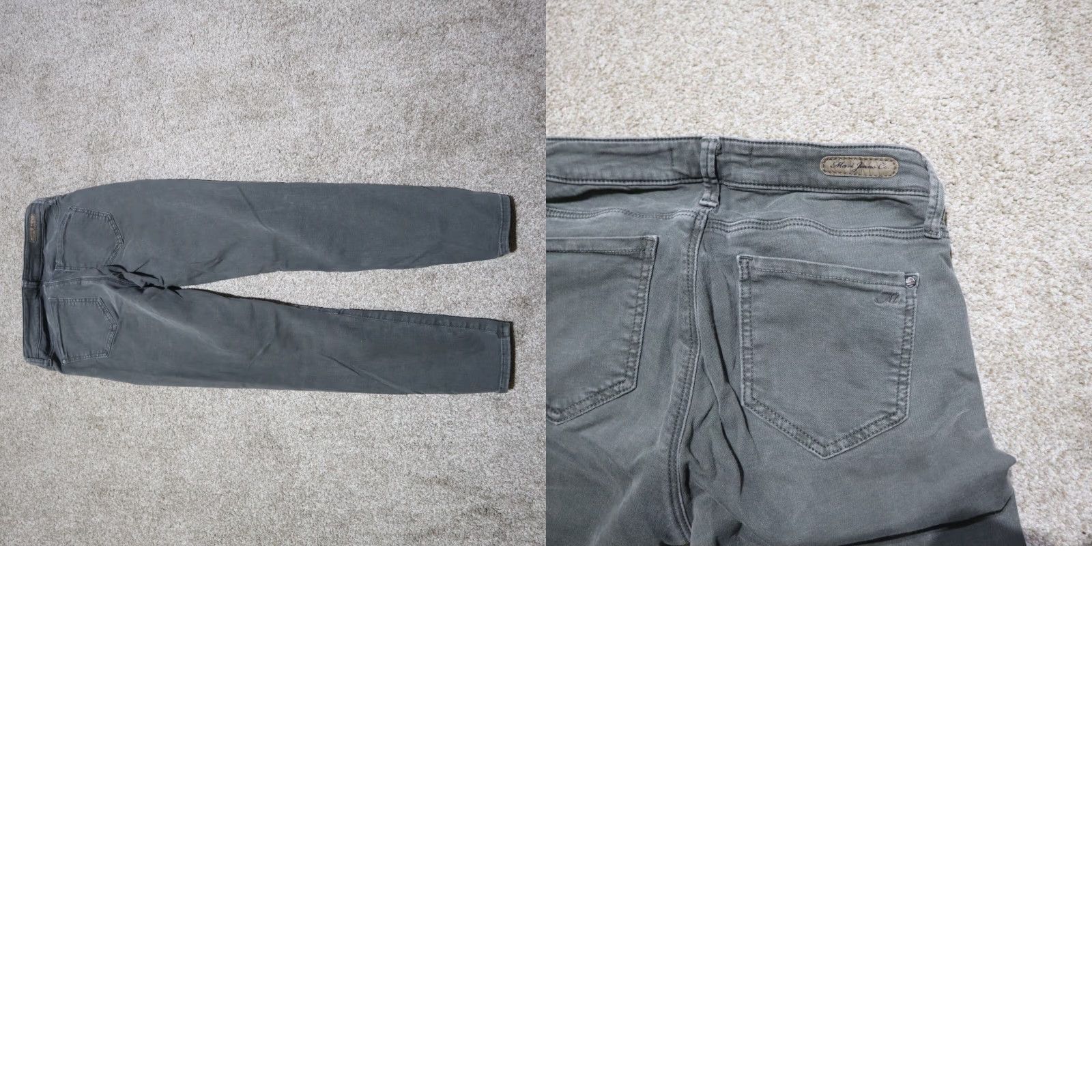 Vintage Mari Jeans Co. Gray High-Rise Super Skinny Jeans Stretch Size 27 Women Size 27" / US 4 / IT 40 - 8 Thumbnail