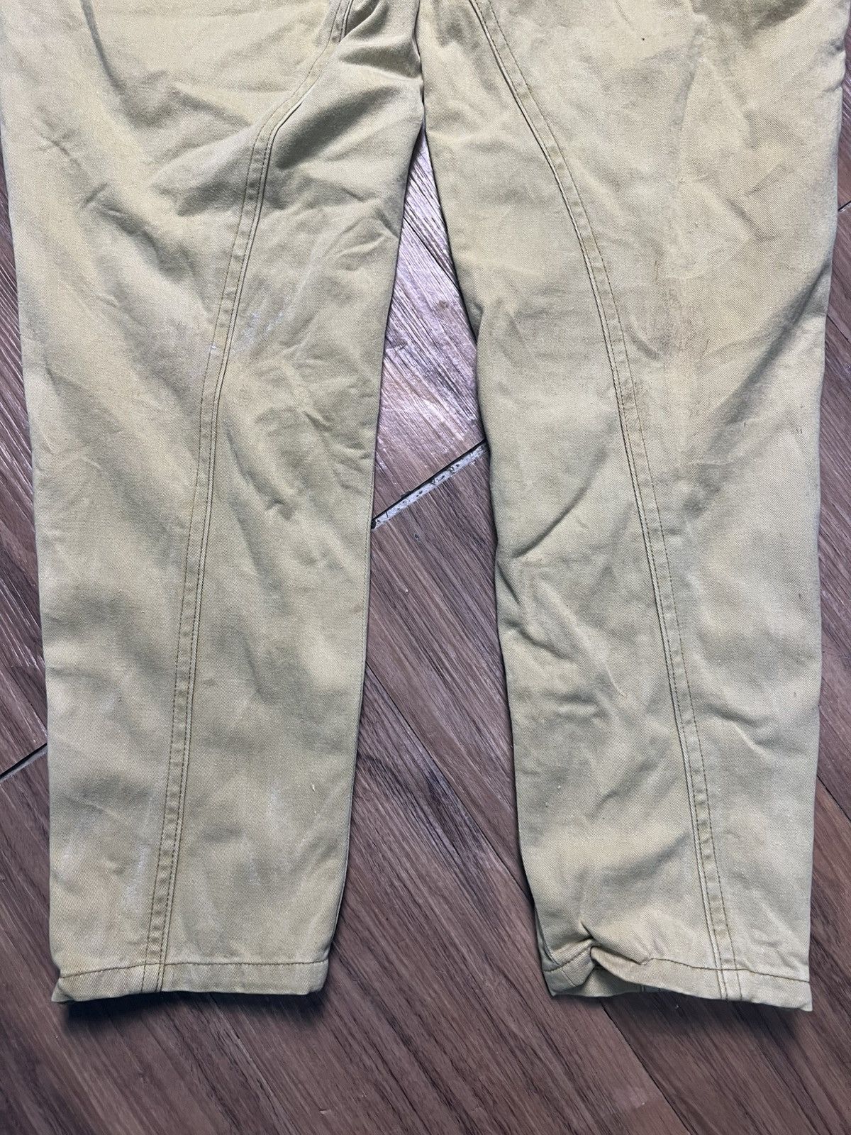 If Six Was Nine LA VIE EN ROSE Panelled Khaki Ankle Zip Pants (42) Size US 26 / EU 42 - 14 Thumbnail