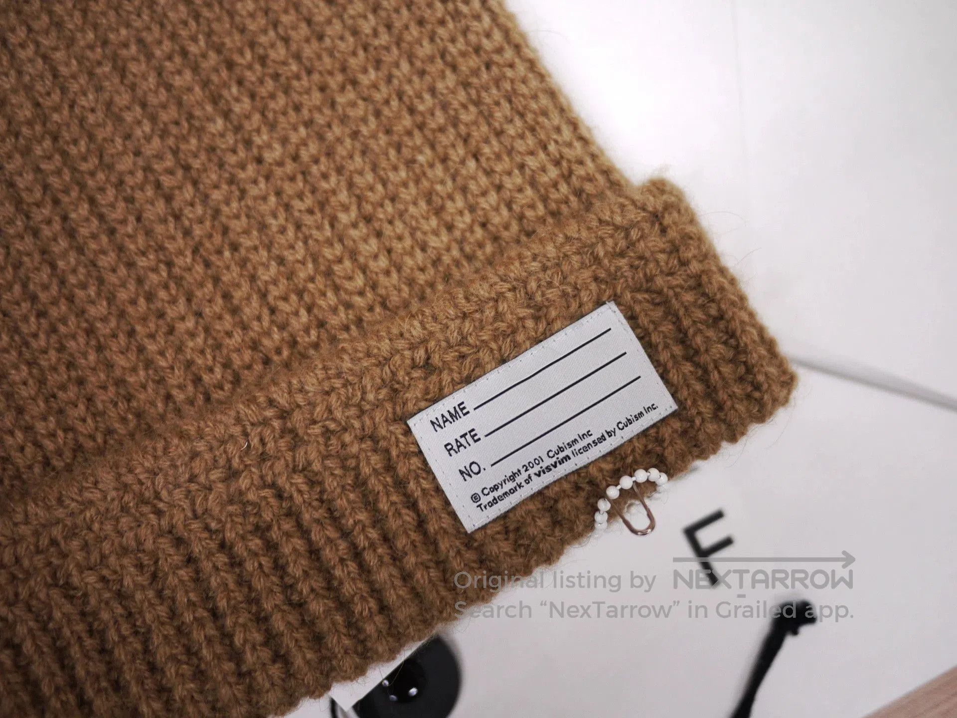 Visvim Brown Knit Beanie Hat. Size ONE SIZE - 4 Thumbnail