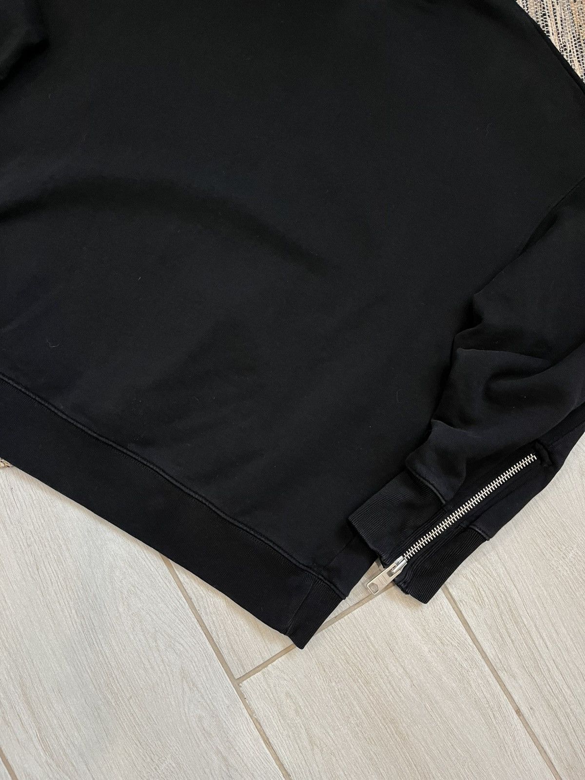 Allsaints × Designer Allsaints Sweatshirt Blank Black Crew neck Zipper Sleeve Size US M / EU 48-50 / 2 - 9 Thumbnail