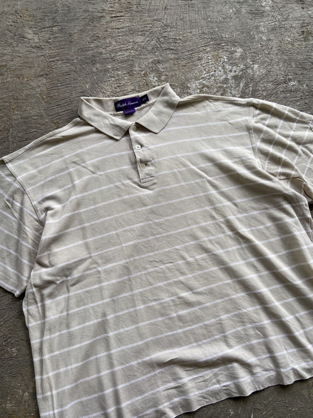 Ralph Lauren Purple Label Ralph Lauren Purple Label - Stripe Boxy Polo Shirt Size US L / EU 52-54 / 3 - 2 Thumbnail