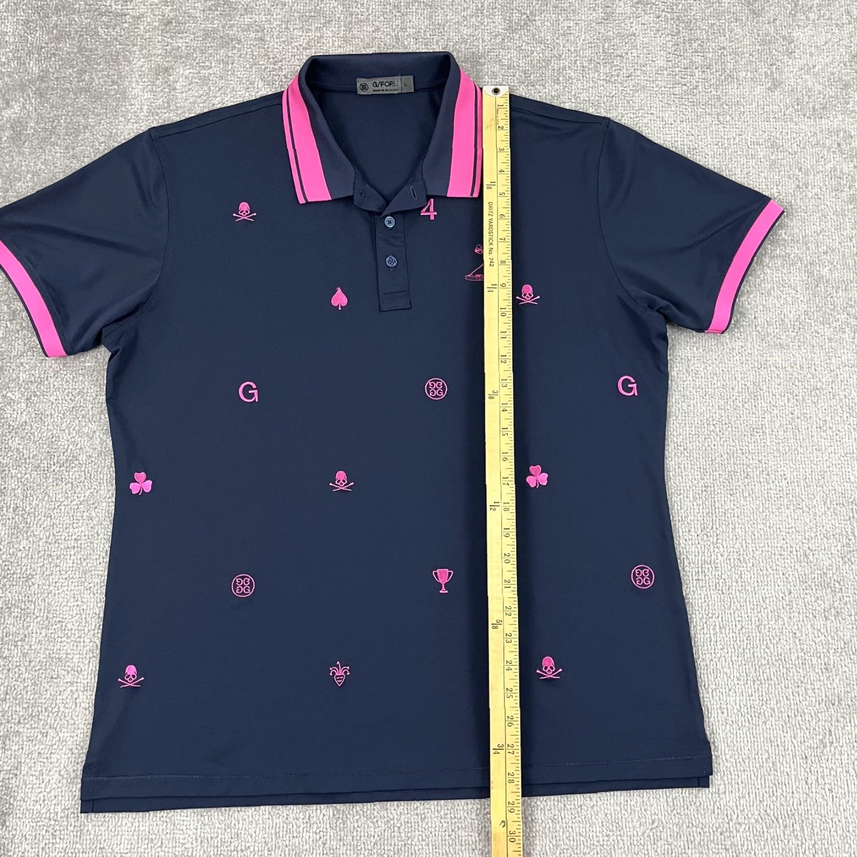 G/FORE G/FORE Pinehurst No. #4 Polo Shirt Mens Large Blue Embroidered Performance Golf Size US L / EU 52-54 / 3 - 4 Thumbnail