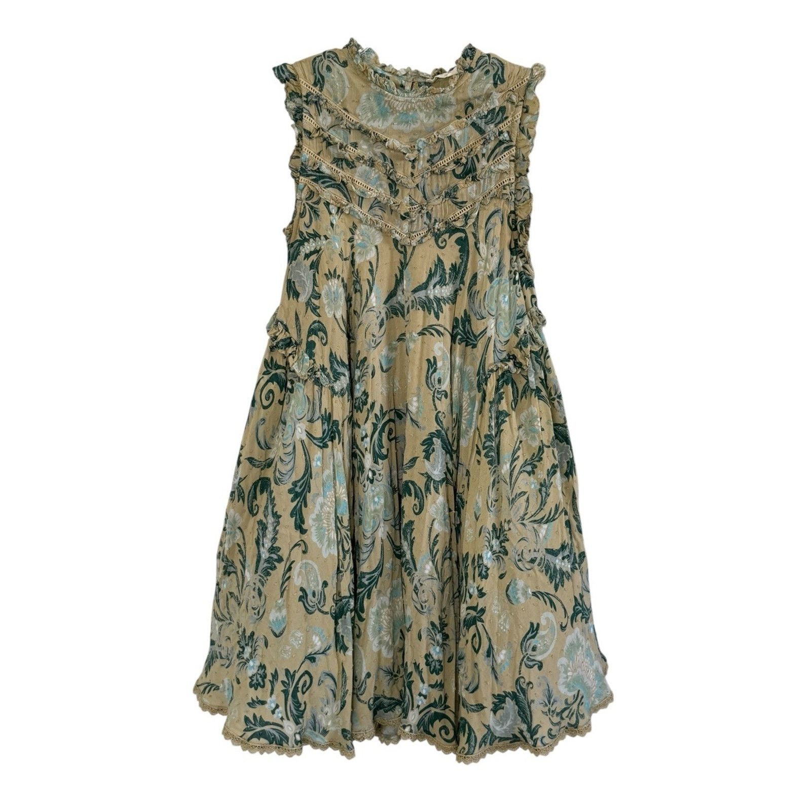 Spell SPELL & THE GYPSY Collective Aurora Tunic Dress Lace Trim XS Size XS / US 0-2 / IT 36-38 - 4 Thumbnail