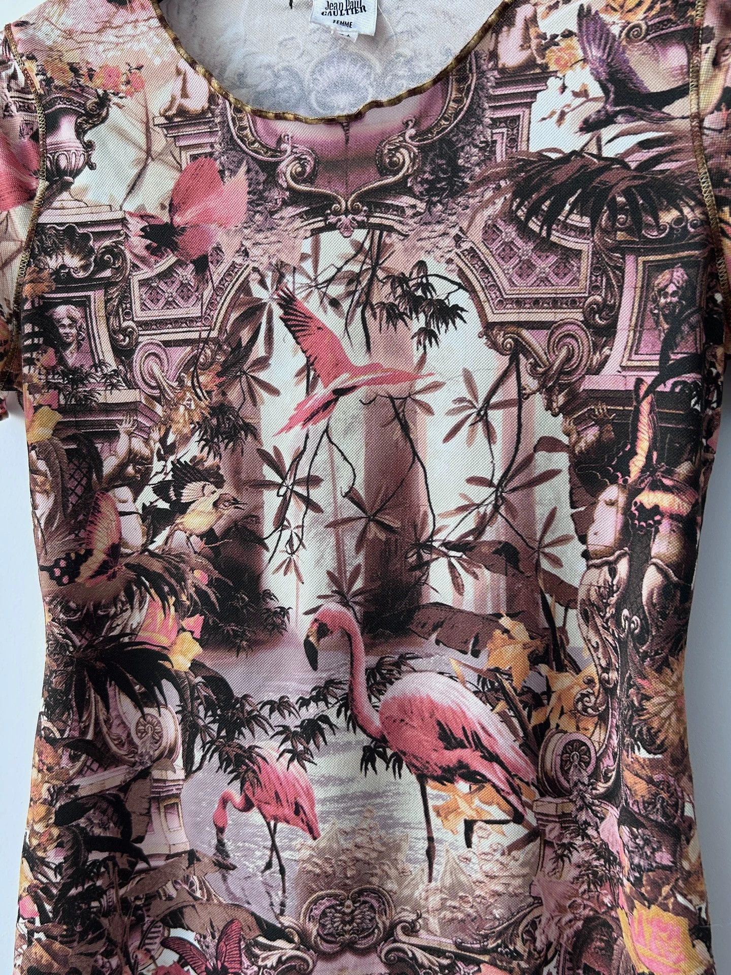 Jean Paul Gaultier Jean Paul Gaultier Flamingo Eden T-shirt 40EU Size S / US 4 / IT 40 - 4 Thumbnail