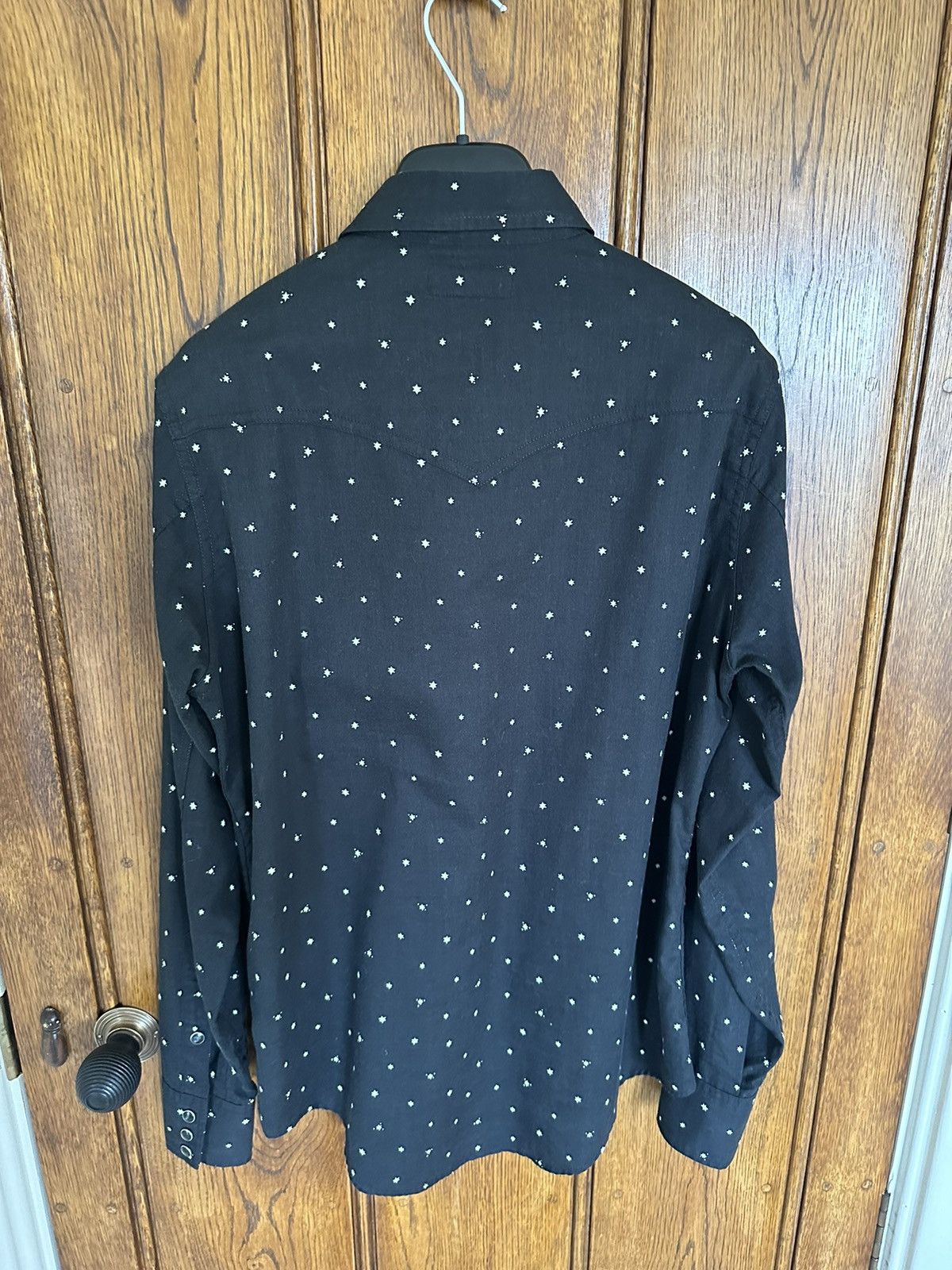 Saint Laurent Paris Grail SS16 Saint Laurent black shirt white star polka dot S Size US S / EU 44-46 / 1 - 16 Thumbnail