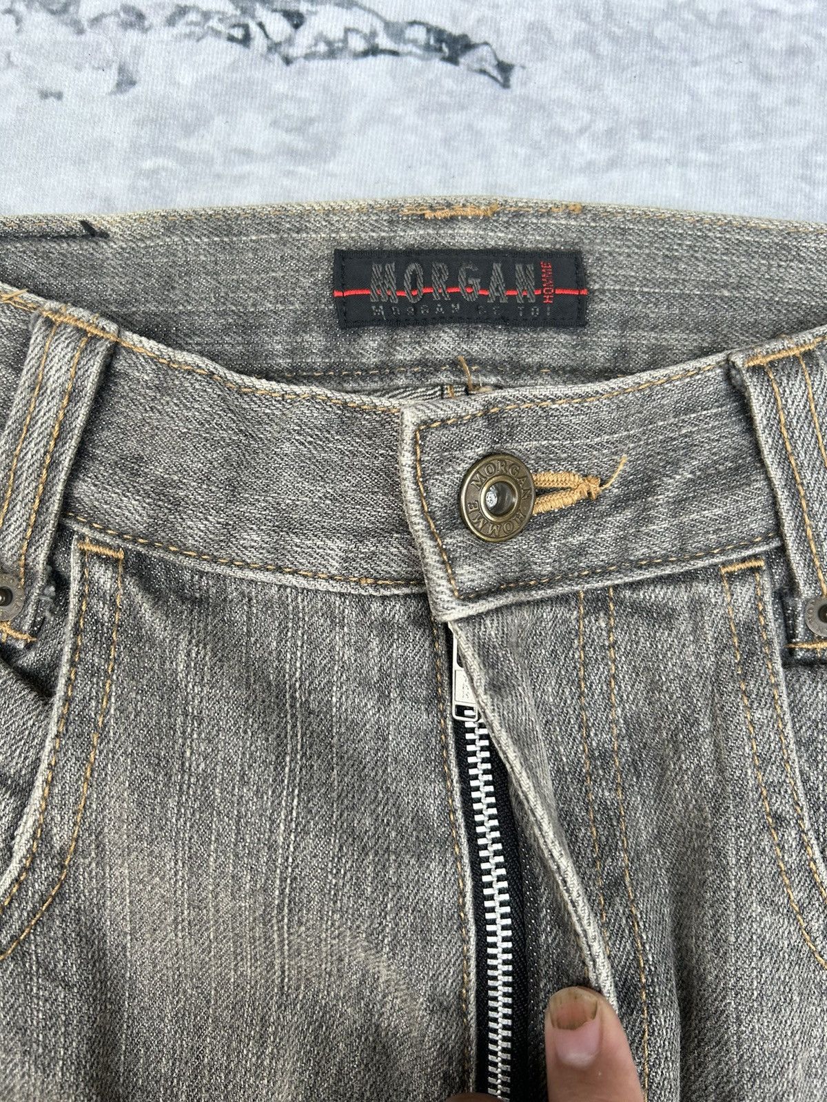 メンズ MORGAN HOMME design flare denim archive