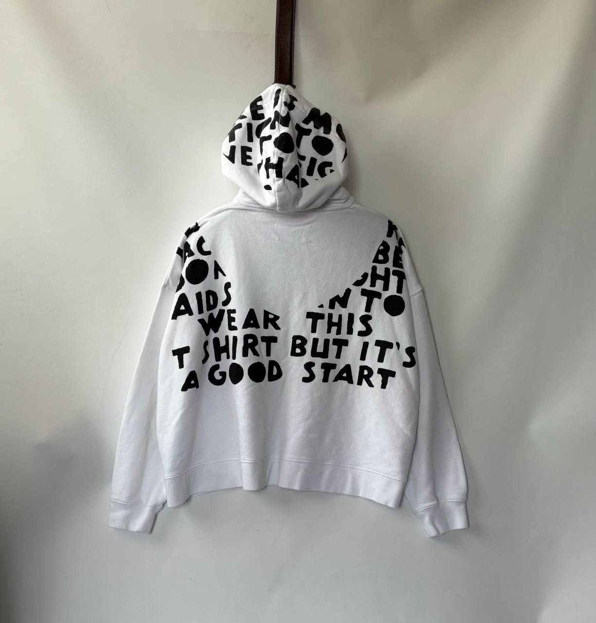 image of Maison Margiela Oversized Hoodie in White, Men's (Size Medium)