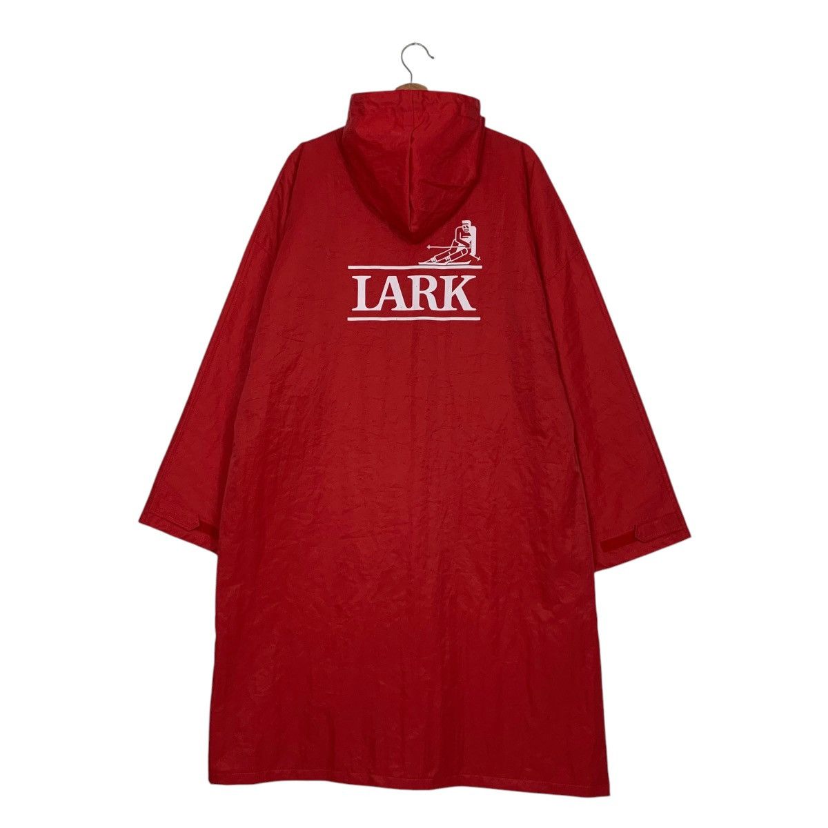 Vintage LARK Skiing Big Logo Hooded Raincoat Jacket #2712-C122 Size US XXL / EU 58 / 5 - 1 Thumbnail