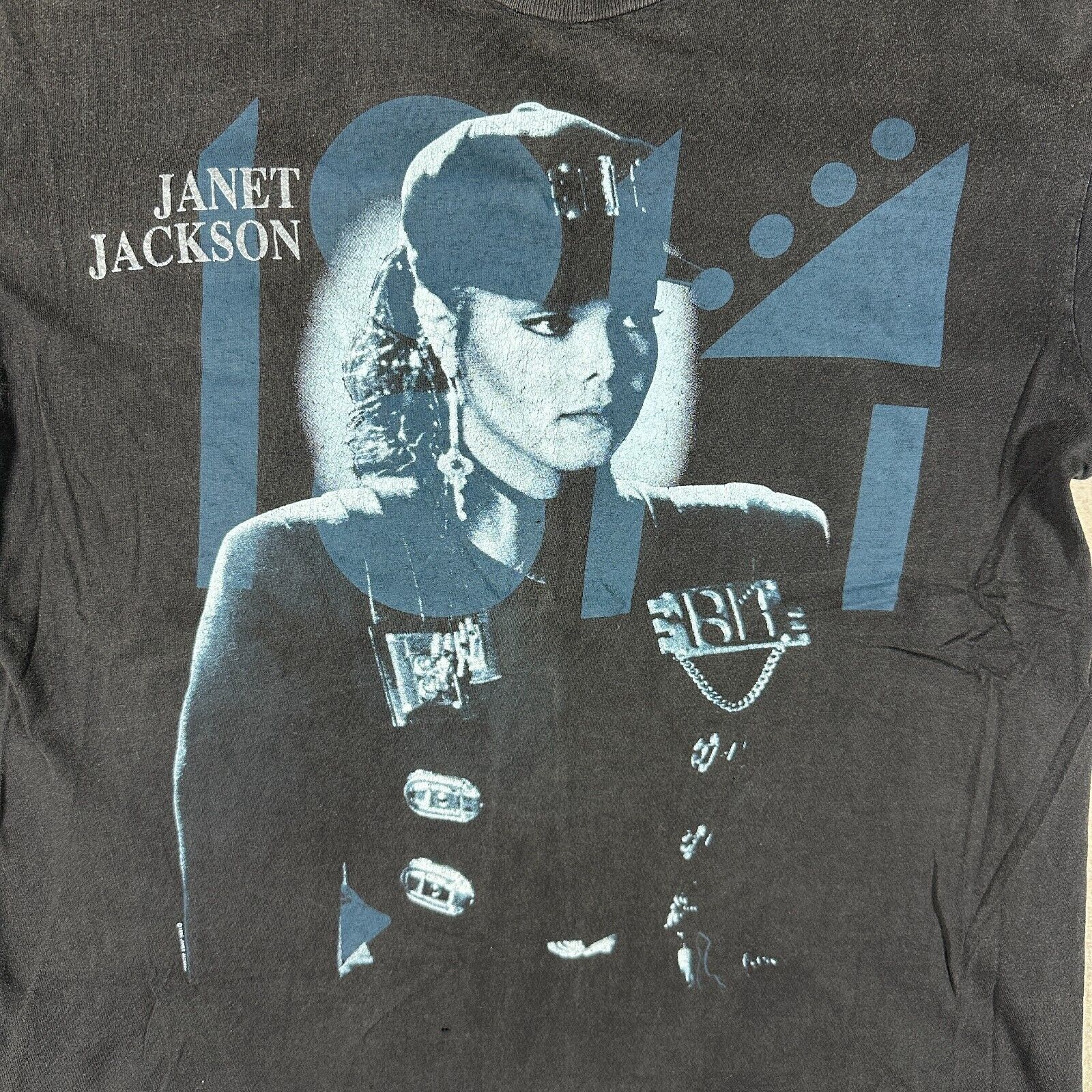 Hanes Vintage Janet Jackson 1814 Tour Shirt Single Stitch Tee XL Size US XL / EU 56 / 4 - 2 Thumbnail