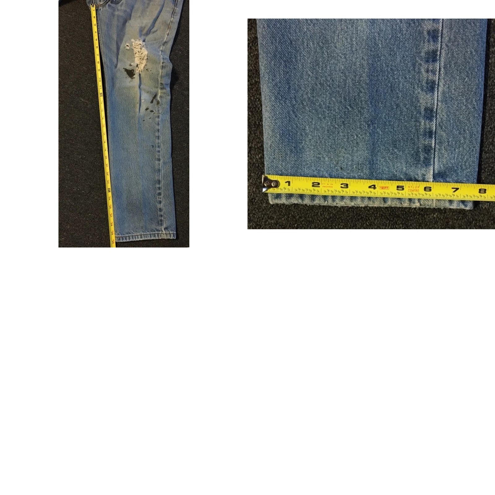 Levi's VINTAGE Levi's 501 Jeans Men 31 Blue Distressed Button Fly 30 Inseam 80s 90s Grunge Punk Western Rock Biker Denim Dad Logo Straight Fashion Size US 31 - 10 Thumbnail