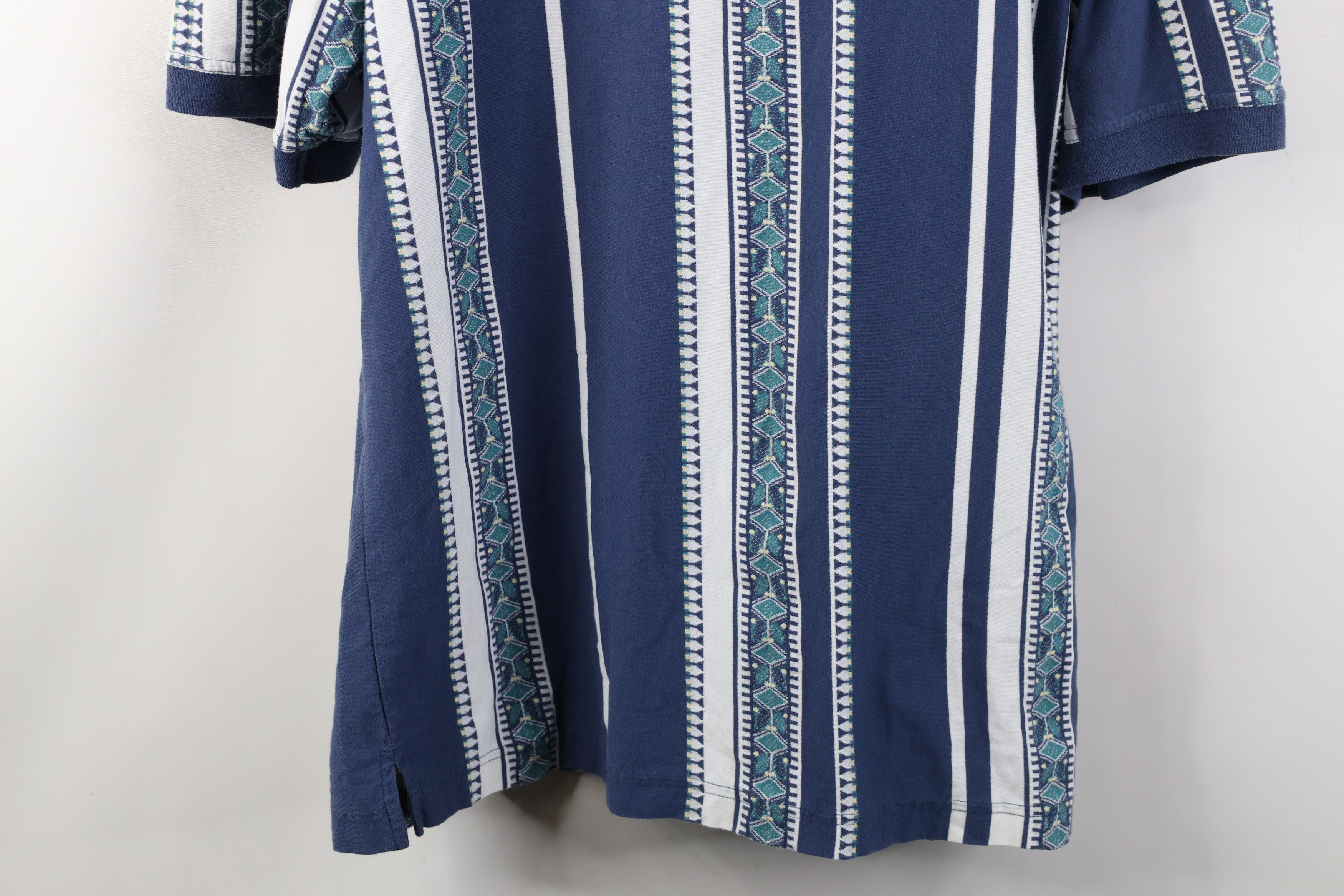Vintage Vintage 90s Streetwear Striped Knit Golf Polo Shirt Size US XL / EU 56 / 4 - 10 Thumbnail
