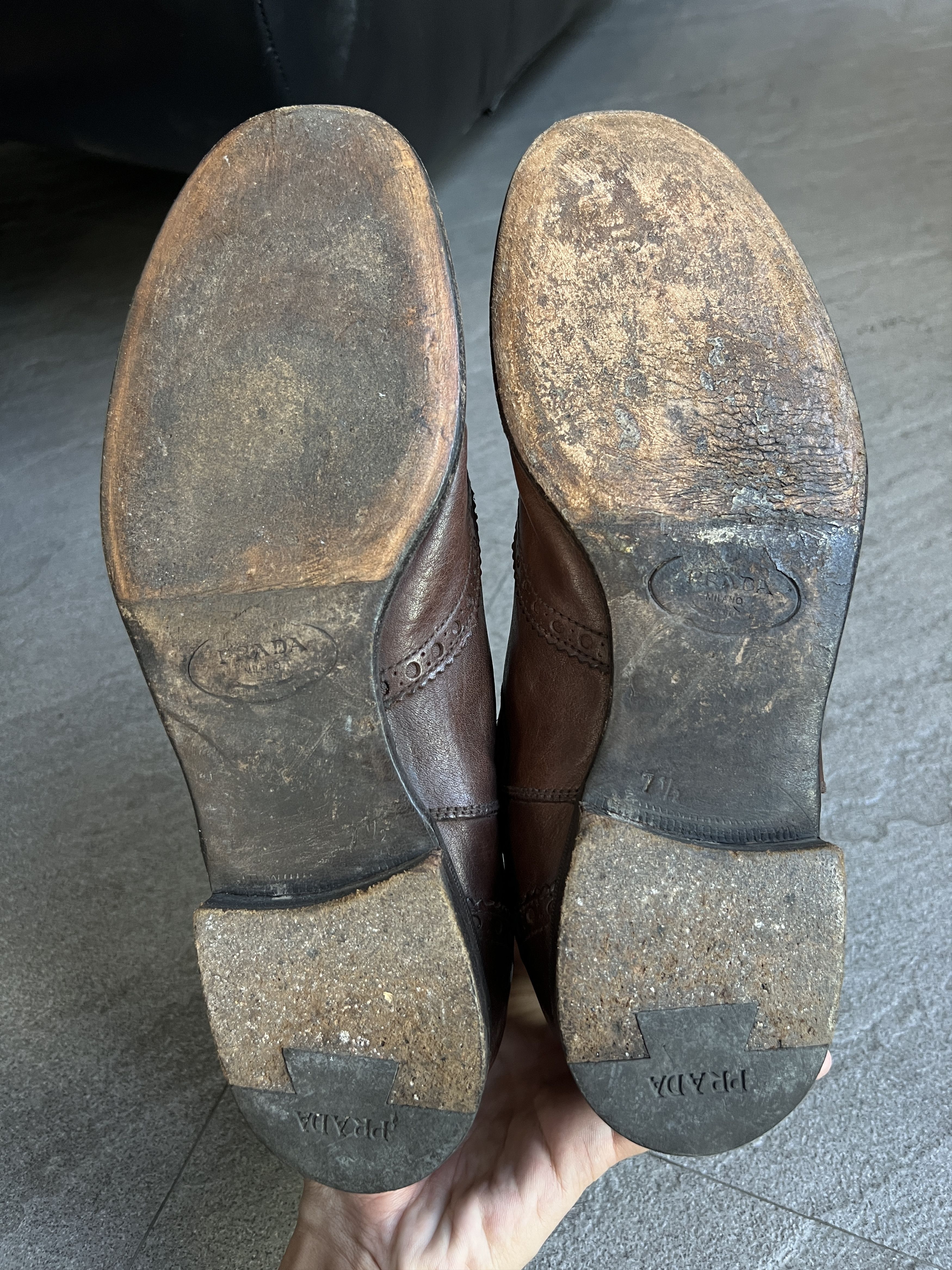 Prada Prada Milano Brown Wingtip Chelsea Boots Size 7.5 Size US 7.5 / EU 40-41 - 9 Thumbnail