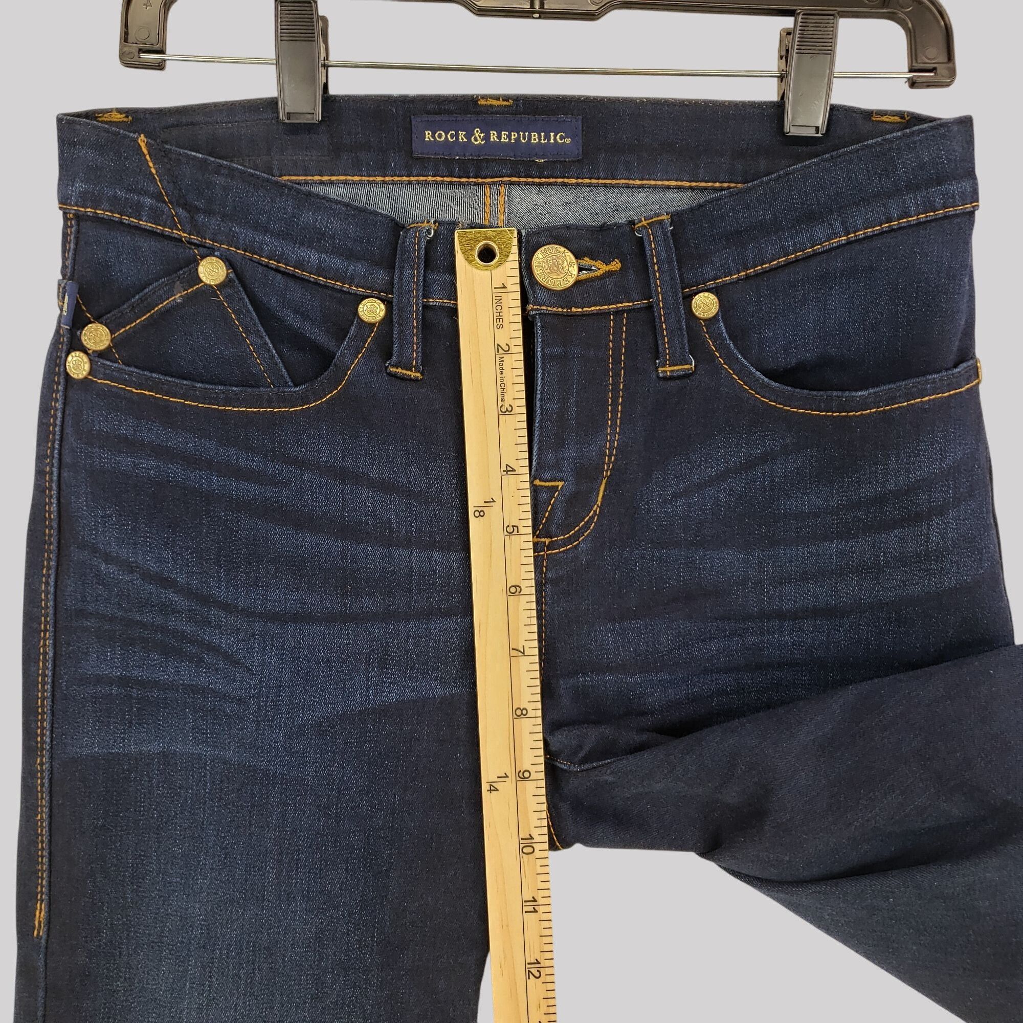 Rock & Republic Rock & Republic Berlin Skinny Mid-Rise Womens Jeans Size 6 Size 28" / US 6 / IT 42 - 10 Thumbnail