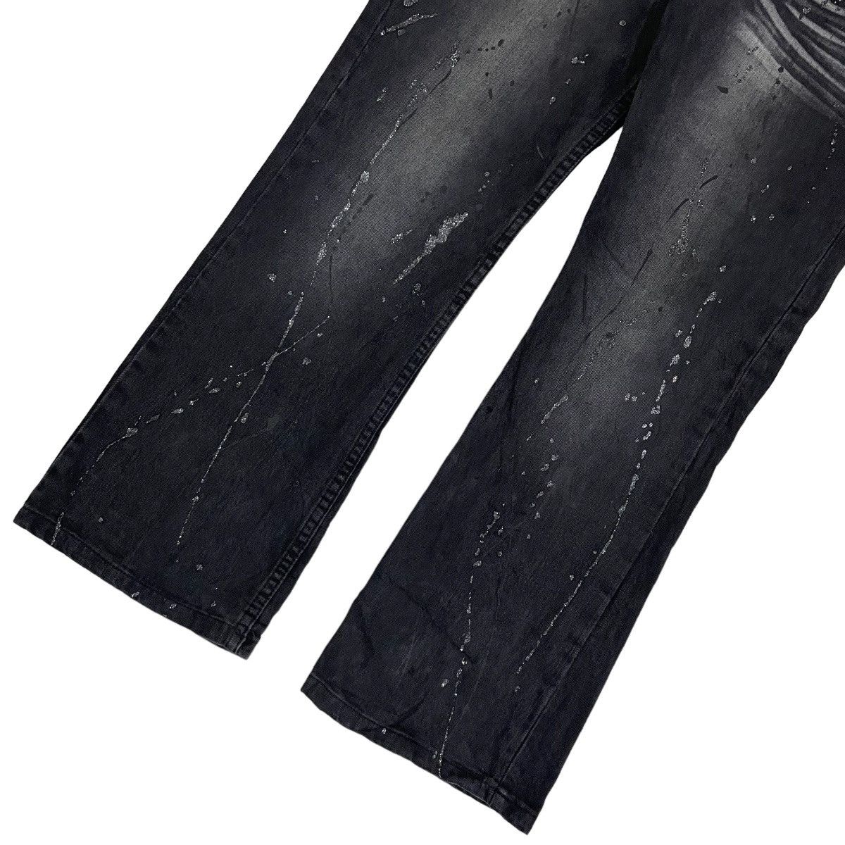 If Six Was Nine Vintage Y2K Flared Rare Faded Splatter Paint Design Size US 28 / EU 44 - 5 Thumbnail