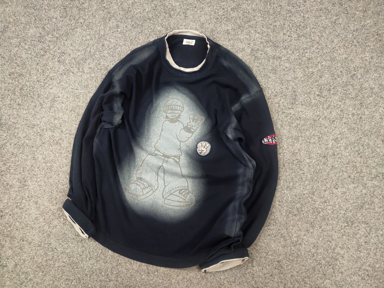 Vintage Vintage Y2K Grass Hither Long sleeve Sweatshirt Rap HipHop Size US S / EU 44-46 / 1 - 4 Thumbnail