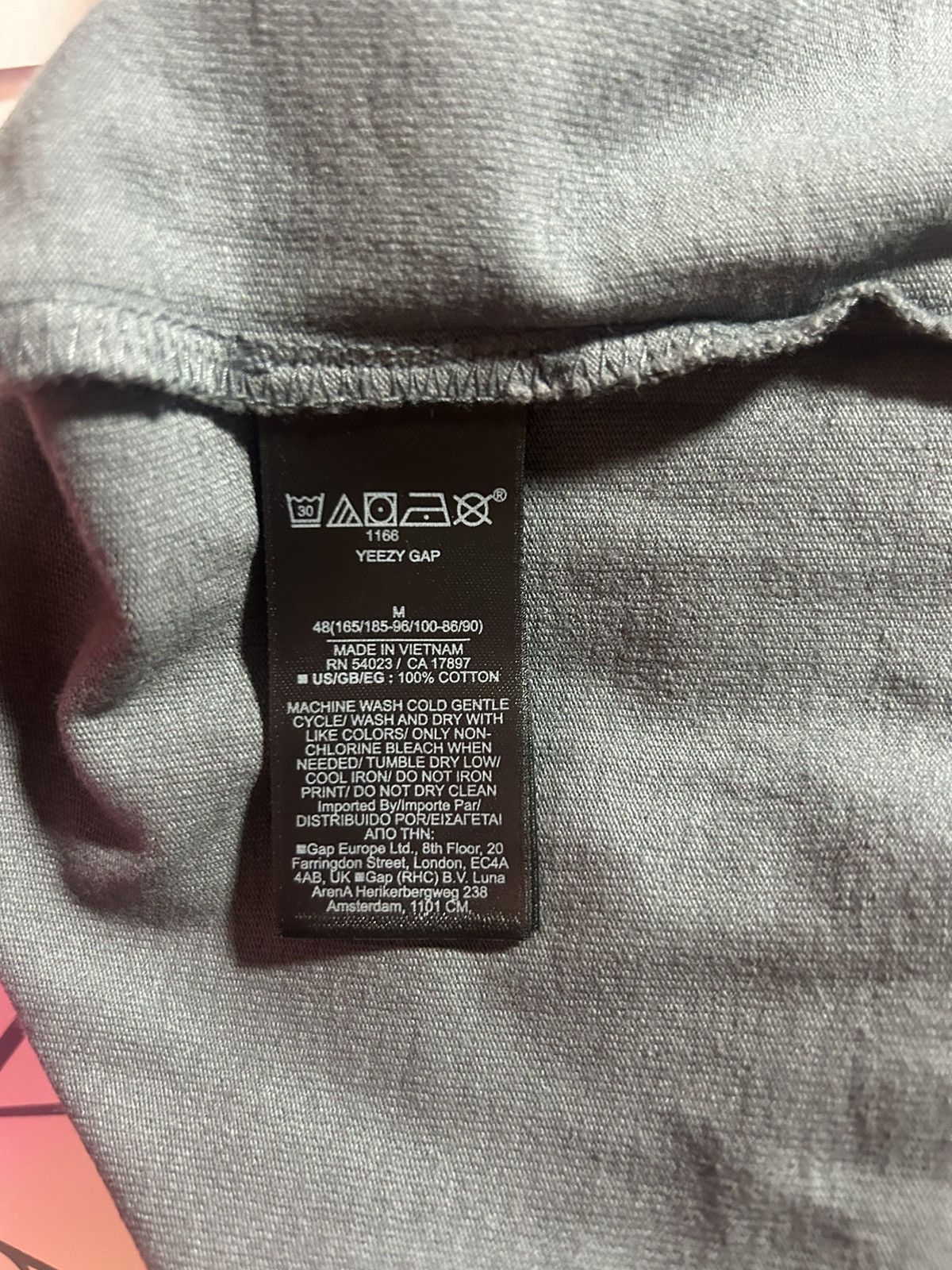 Gap × Yeezy Unreleased YZY x Gap Mainline T in Light Grey Size US M / EU 48-50 / 2 - 3 Thumbnail