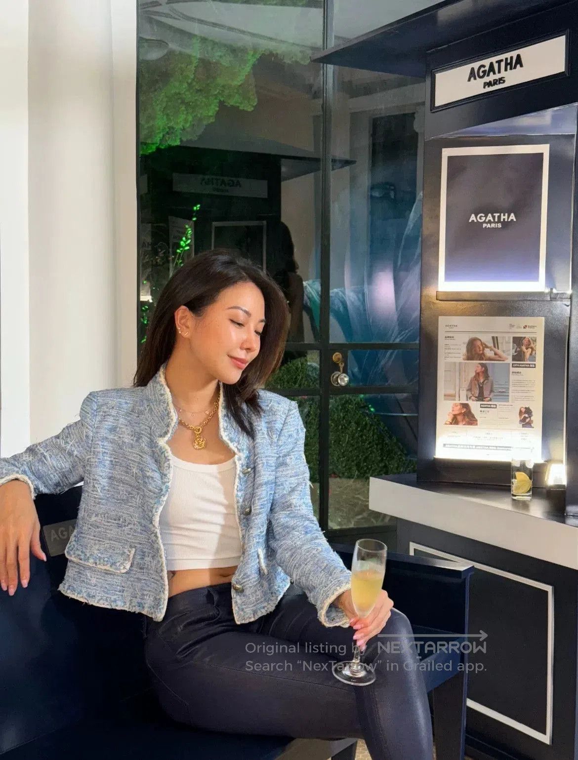Chanel Chanel Blue Woven Short Coat. Size XXS / US 00 / IT 34 - 9 Thumbnail