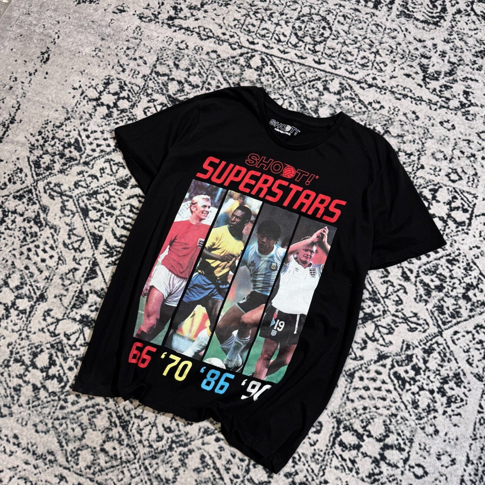 Vintage Vintage Black Cotton T-Shirt XL Soccer Football Jersey 90s Size US XL / EU 56 / 4 - 2 Thumbnail