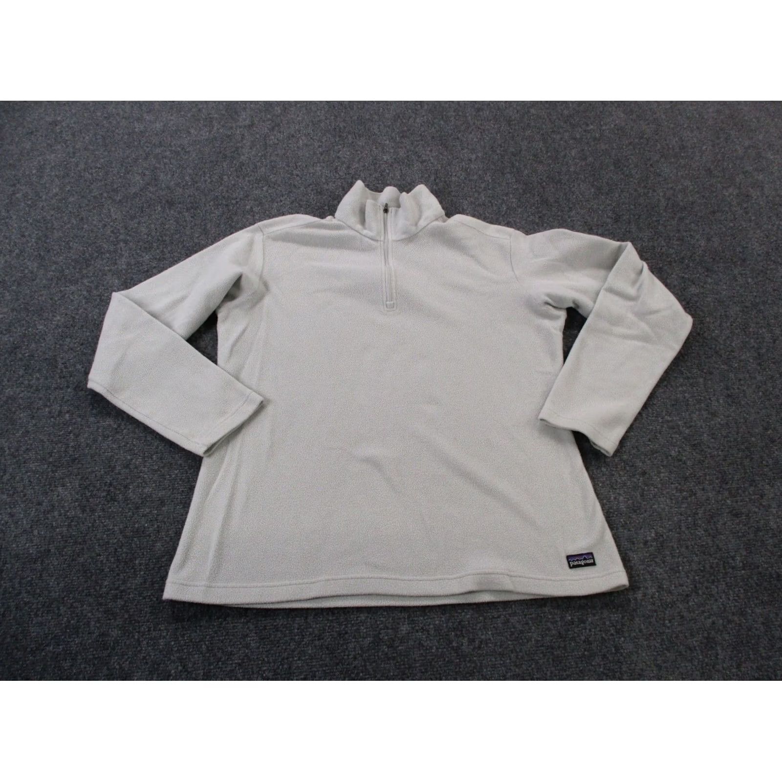 Patagonia Patagonia Jacket Womens L White 1/4 Zip Pockets Windbreaker Thermal Wind-Resistant Knit Logo Regular Outdoor Hiking Size L / US 10 / IT 46 - 2 Thumbnail