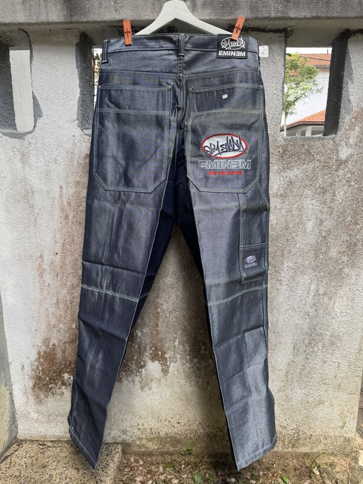 VERY RARE🔥Vintage 90a EMINEM HIPHOP BAGGY PANTS FLARE BOSS02